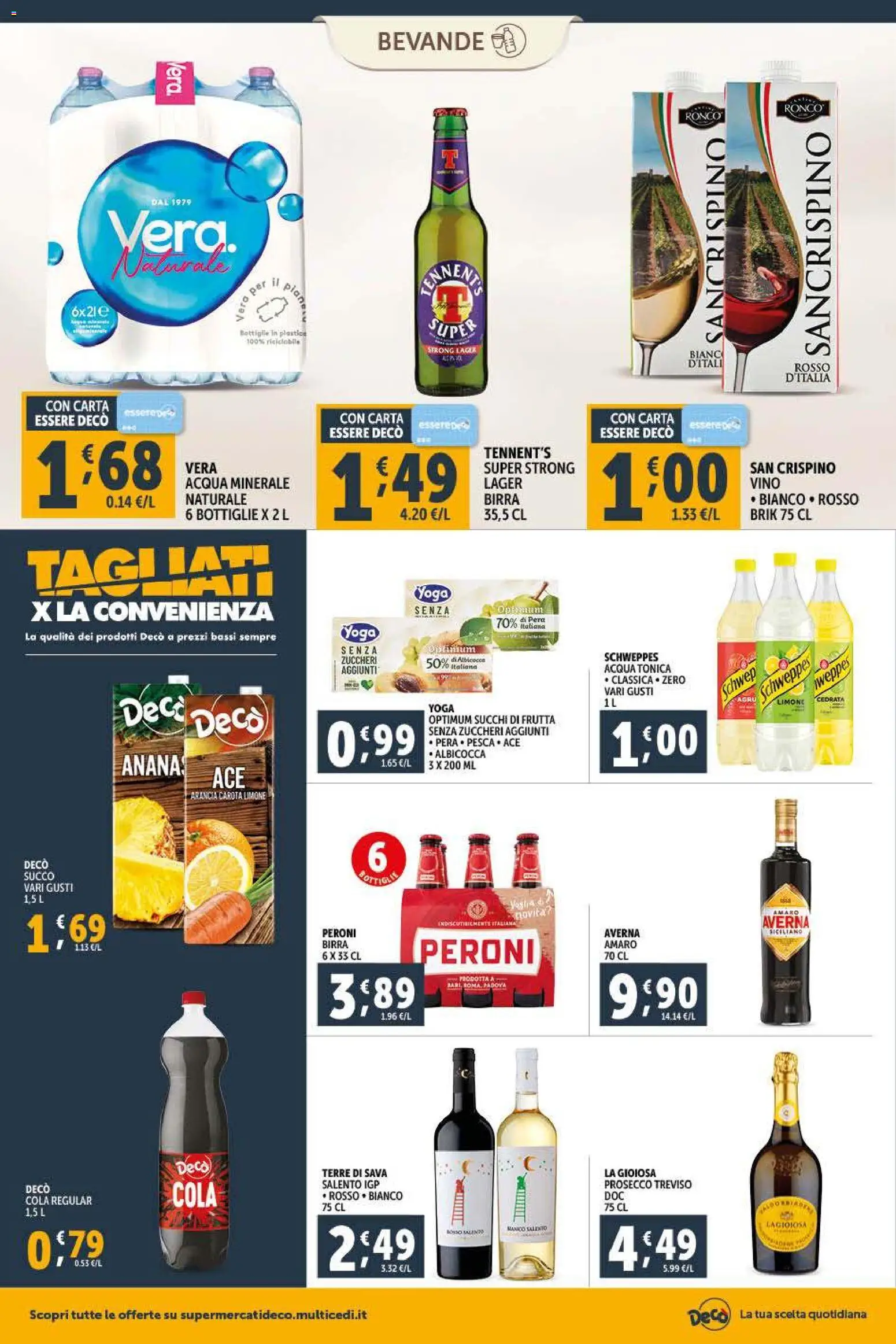 Volantino Decò del 09.01.2026 | Pagina: 10 | Prodotti: Succo, Acqua tonica, Arancia, Bottiglia