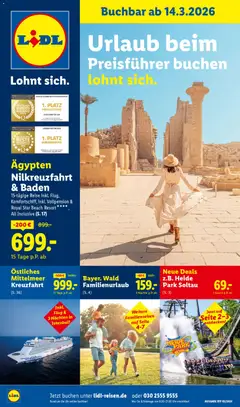 Lidl Reisen Prospekt 	 ab 14.03.2026 gültig