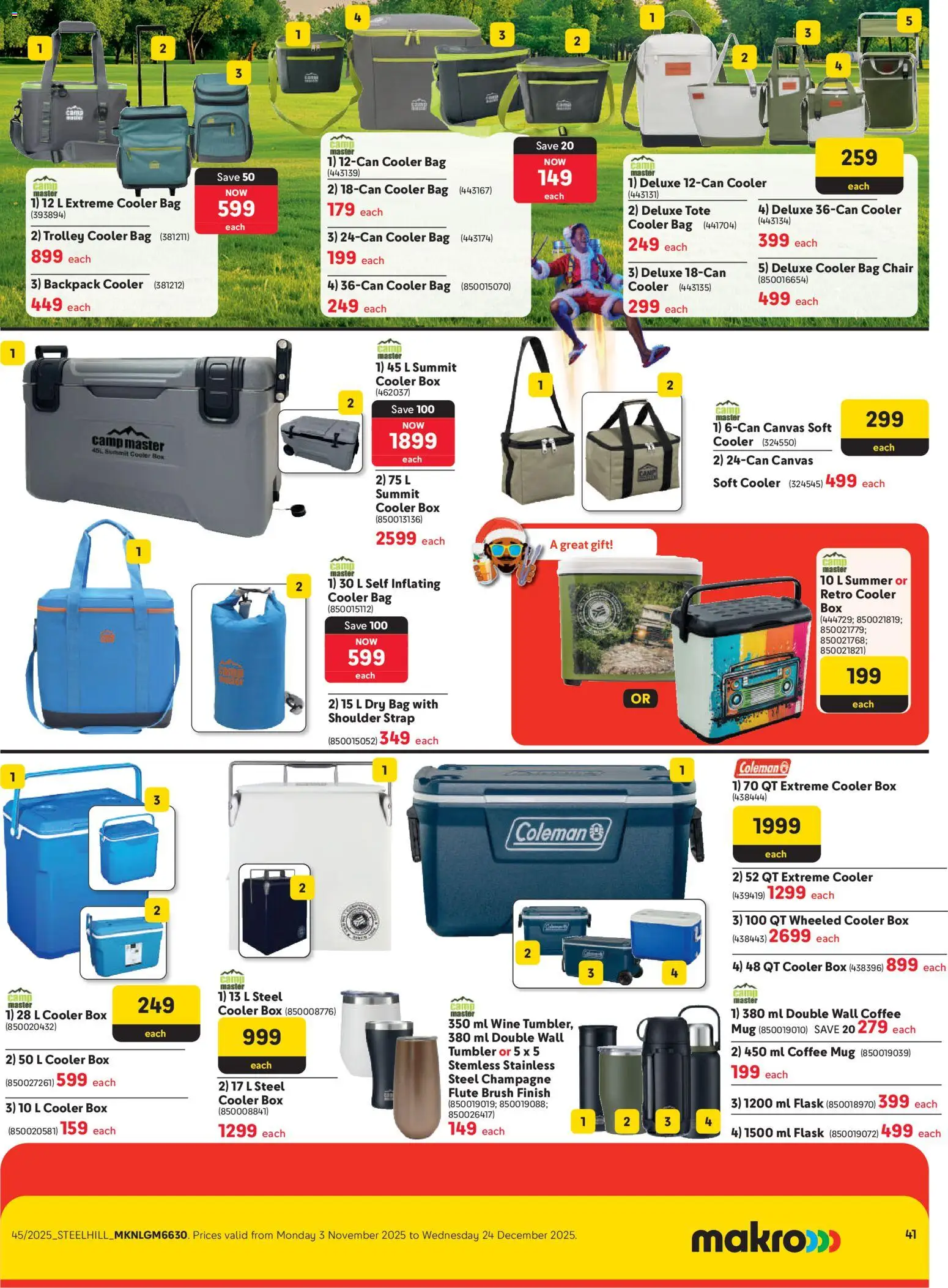 New Makro catalogue – valid from 03.11.2025 | Page: 41 | Products: Bag, Chair, Cooler, Brush