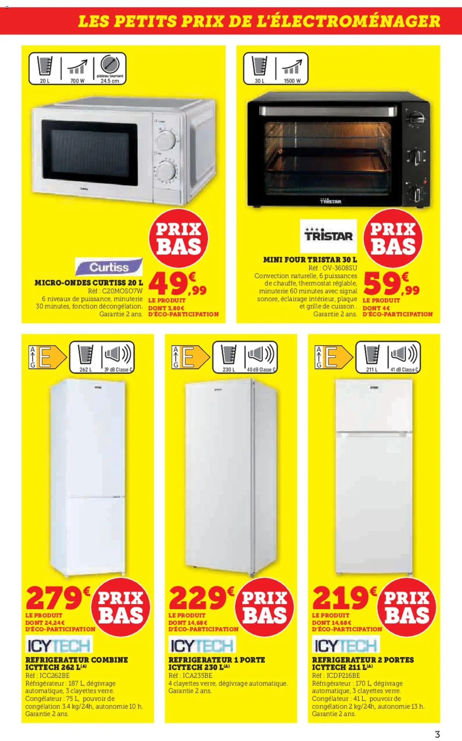 {H1} | Page: 3 | Produits: Plateau tournant, Congélateur, Plateau, Mini four