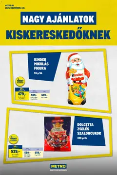 Metro - Nagy Ajánlatok Kiskereskedőknek - amely érvényes a következő dátumtól: 02.11.2025