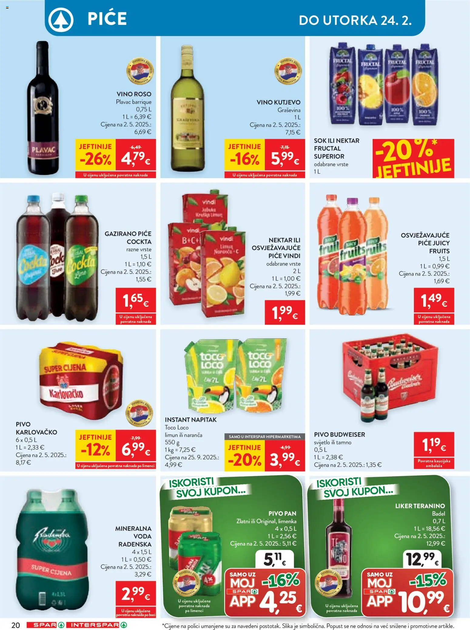 Spar katalog | vrijedi od 18.02.2026 | Stranica: 23 | Proizvodi: Radenska, Vino, Voda, Limun