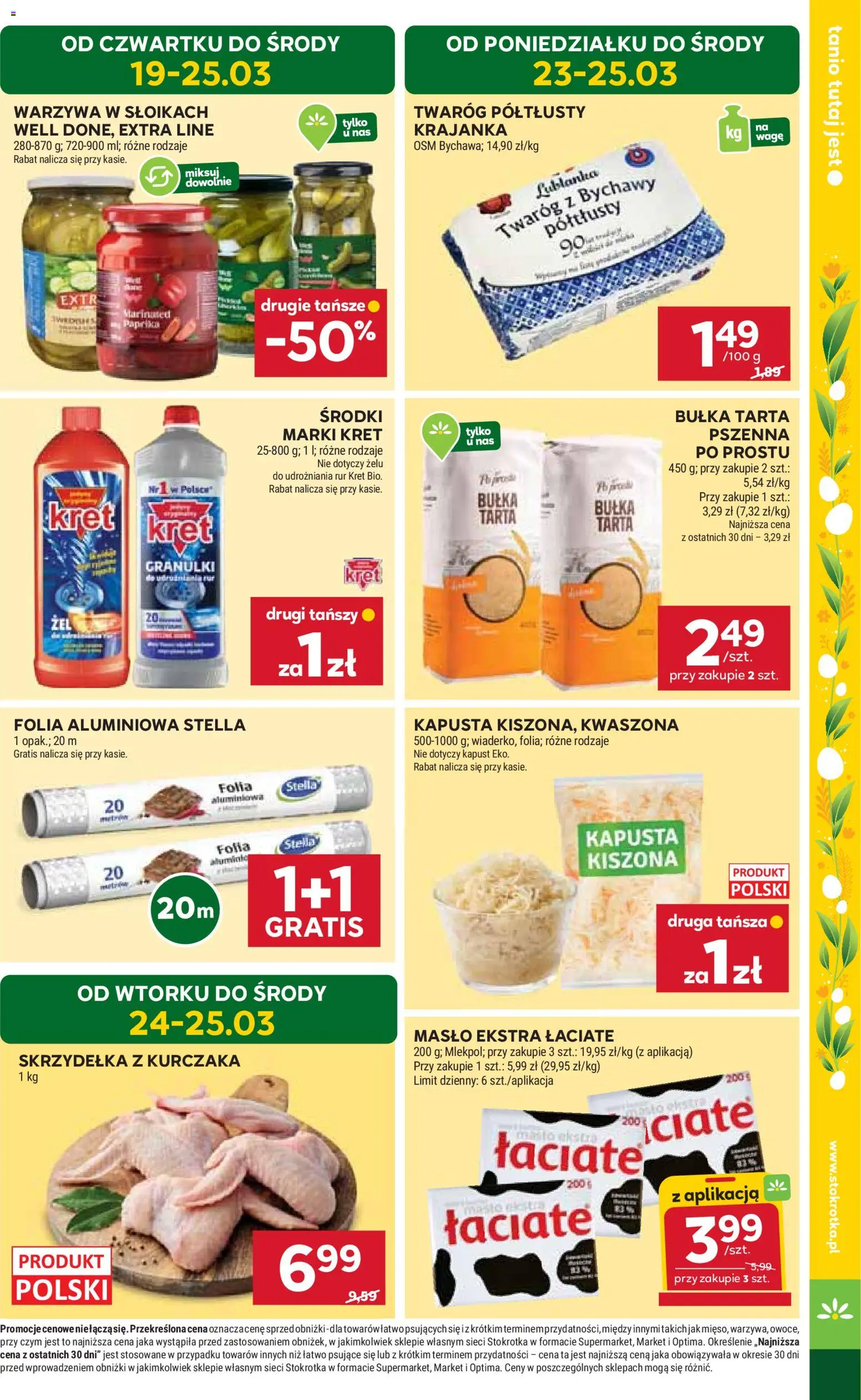 Stokrotka gazetka od 19.03.2026 | Strona: 5 | Produkty: Kapusta, Skrzydełka z kurczaka, Stokrotka, Bułka tarta