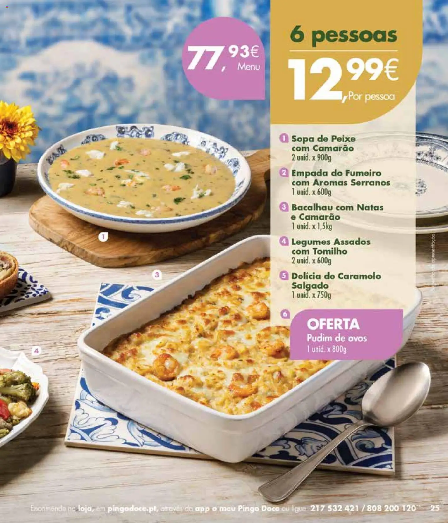 Pingo Doce Encomendas de Páscoa Madeira │ válido de 03.03.2026 | Página: 25 | Produtos: Bacalhau, Pudim, Camarão, Natas
