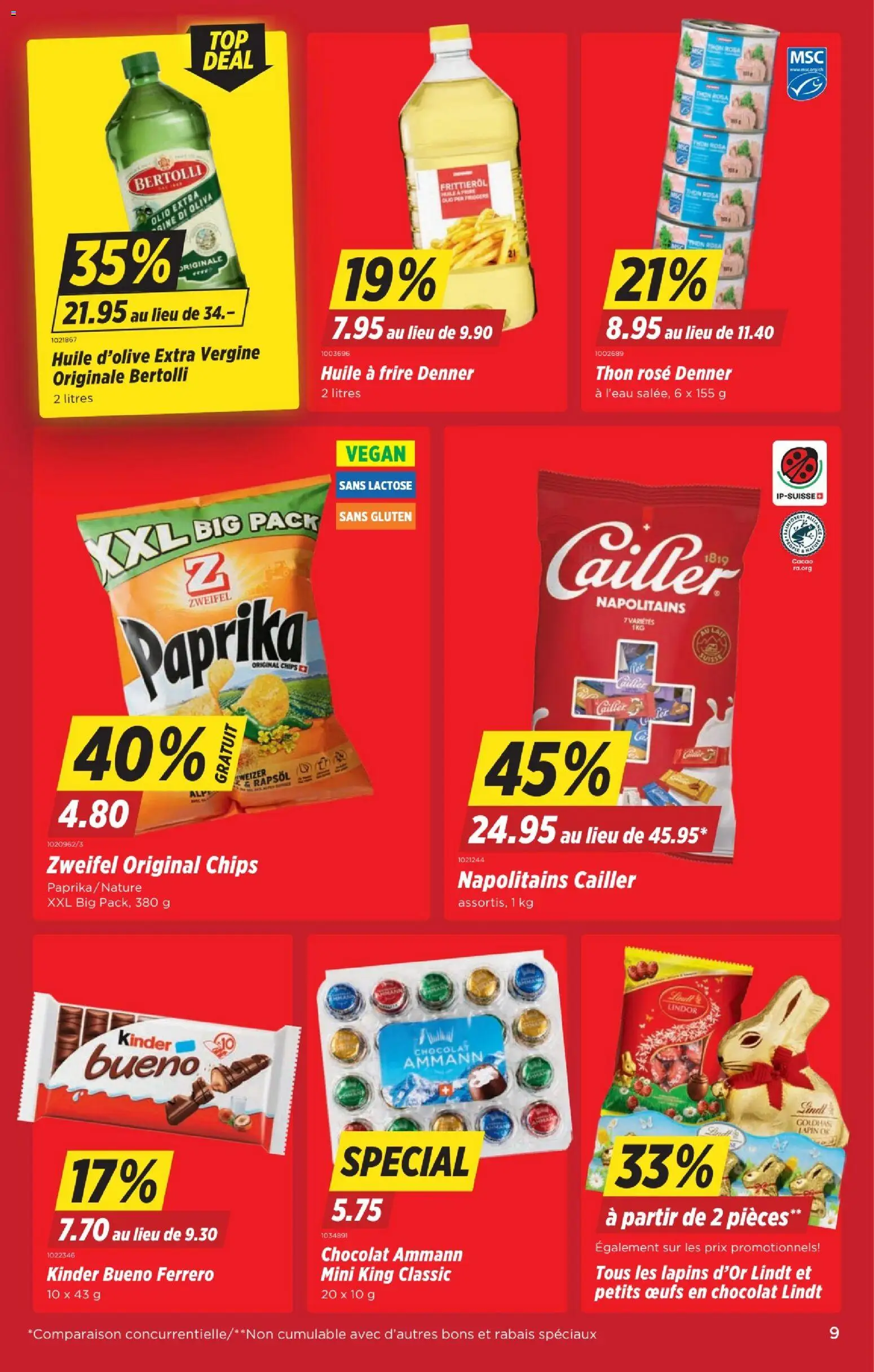 Denner aktionen FR – gültig ab 05.03.2026 | Seite: 9 | Produkte: Rapsöl, Chips