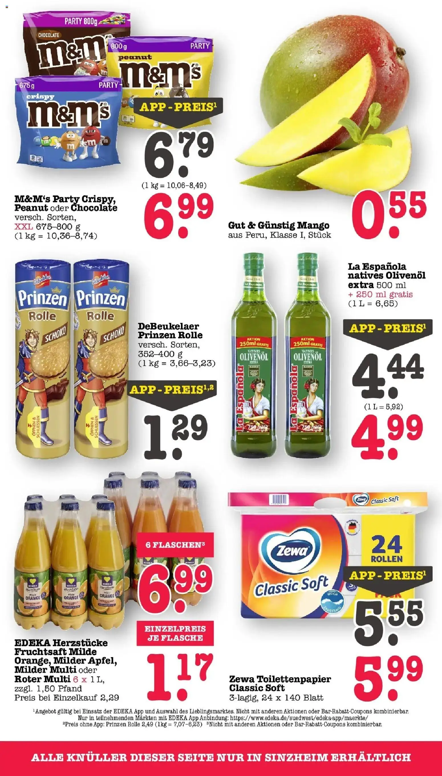 Edeka prospekt Bühlertal	 – gültig ab 01.03.2026 | Seite: 58 | Produkte: Olivenol, M&M's, Mango, Fruchtsaft