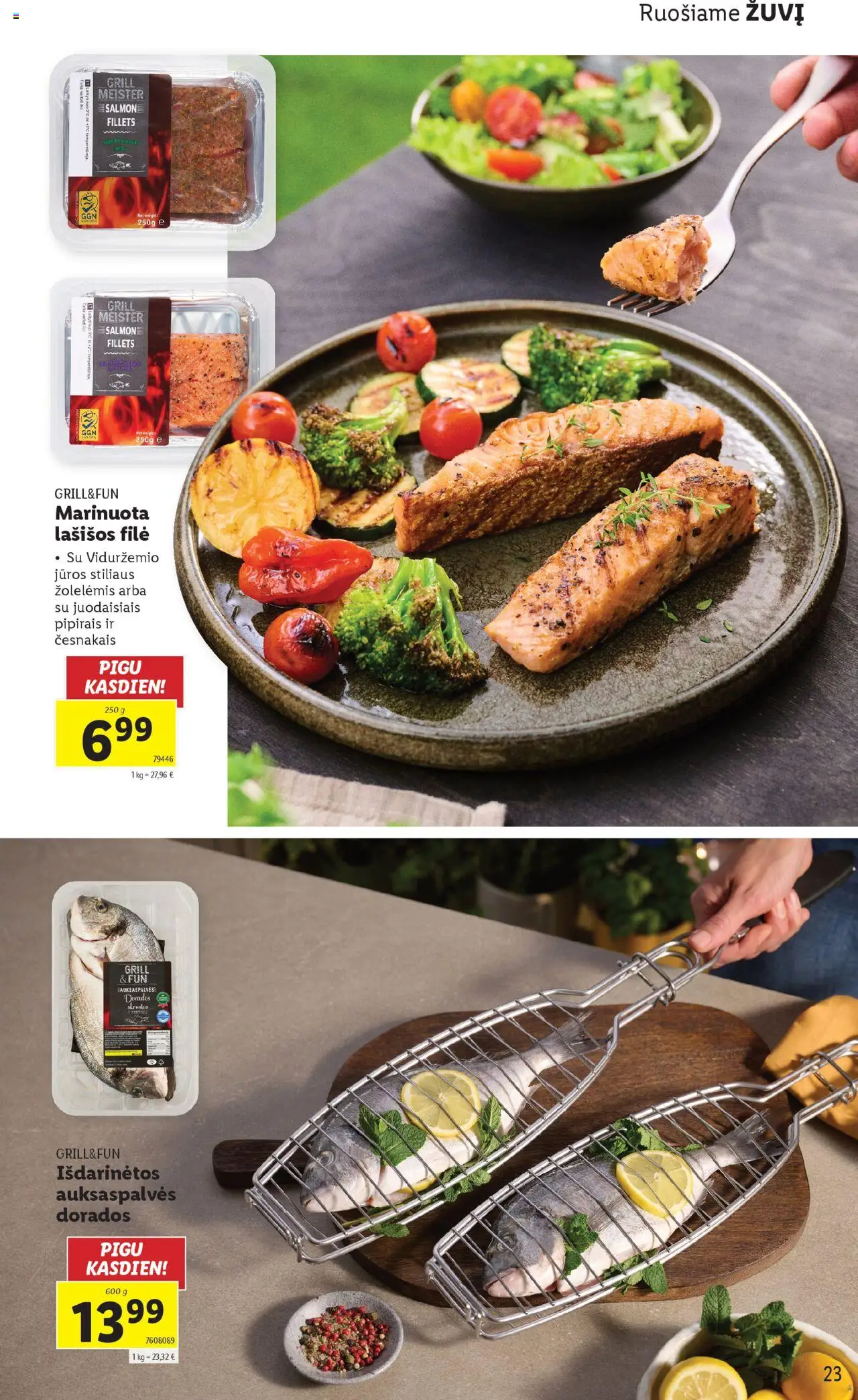 LIDL leidinys Grill & Fun│galioja nuo 21.04.2025 | Puslapis: 23 | Prekių: Lašišos