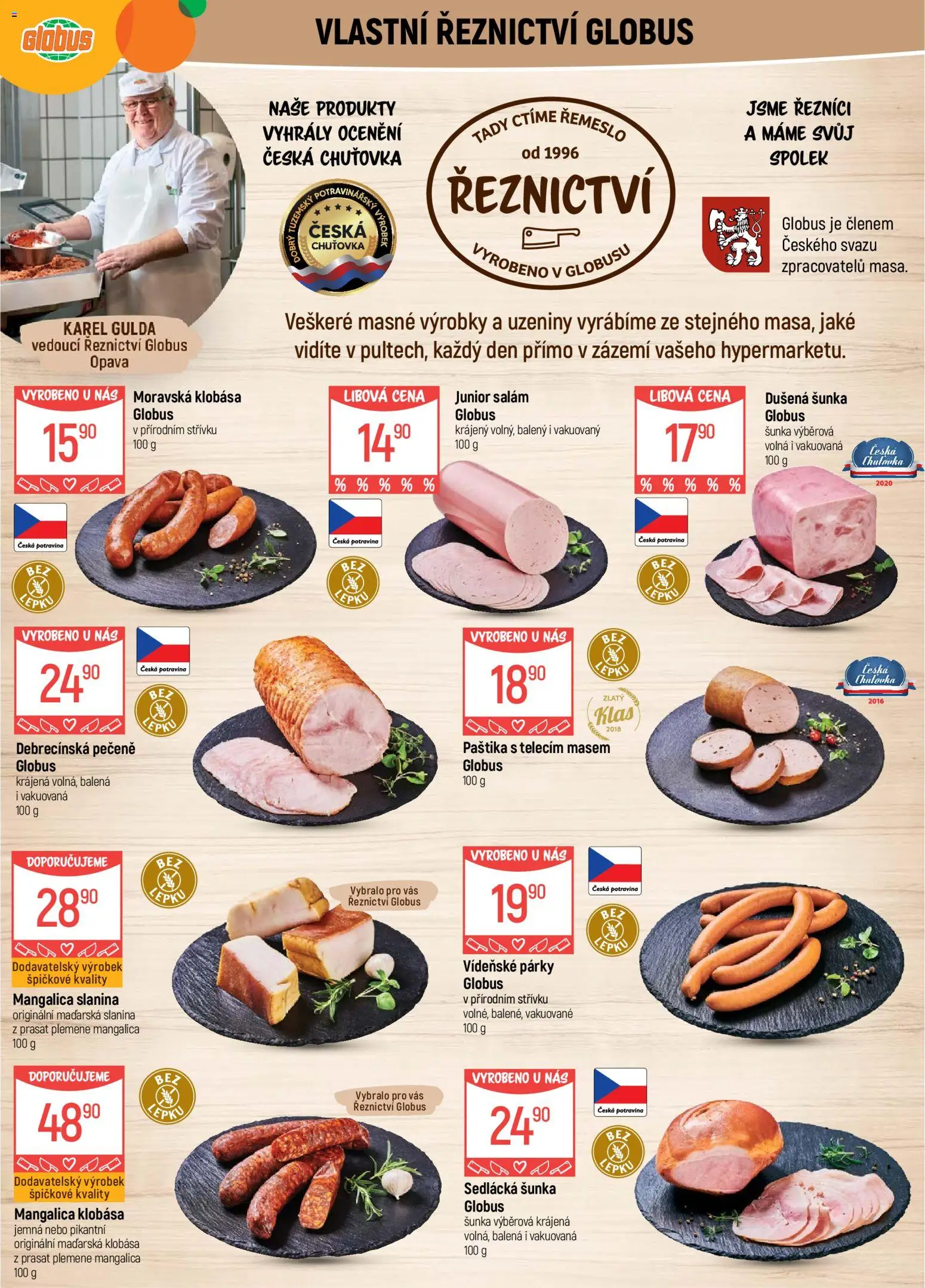 Globus leták - Opava od 01.04.2026 | Strana: 3 | Produkty: Globus, Salám, Uzeniny, Paštika