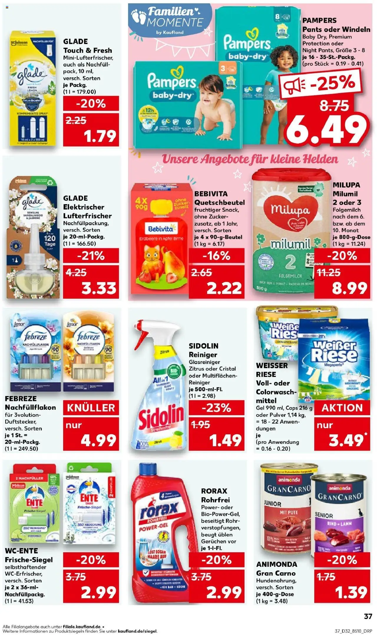 Kaufland prospekt Frankenthal	 - gültig ab dem 10.08.2025 | Seite: 50 | Produkte: Lenor, Pampers, Zucker, Birne