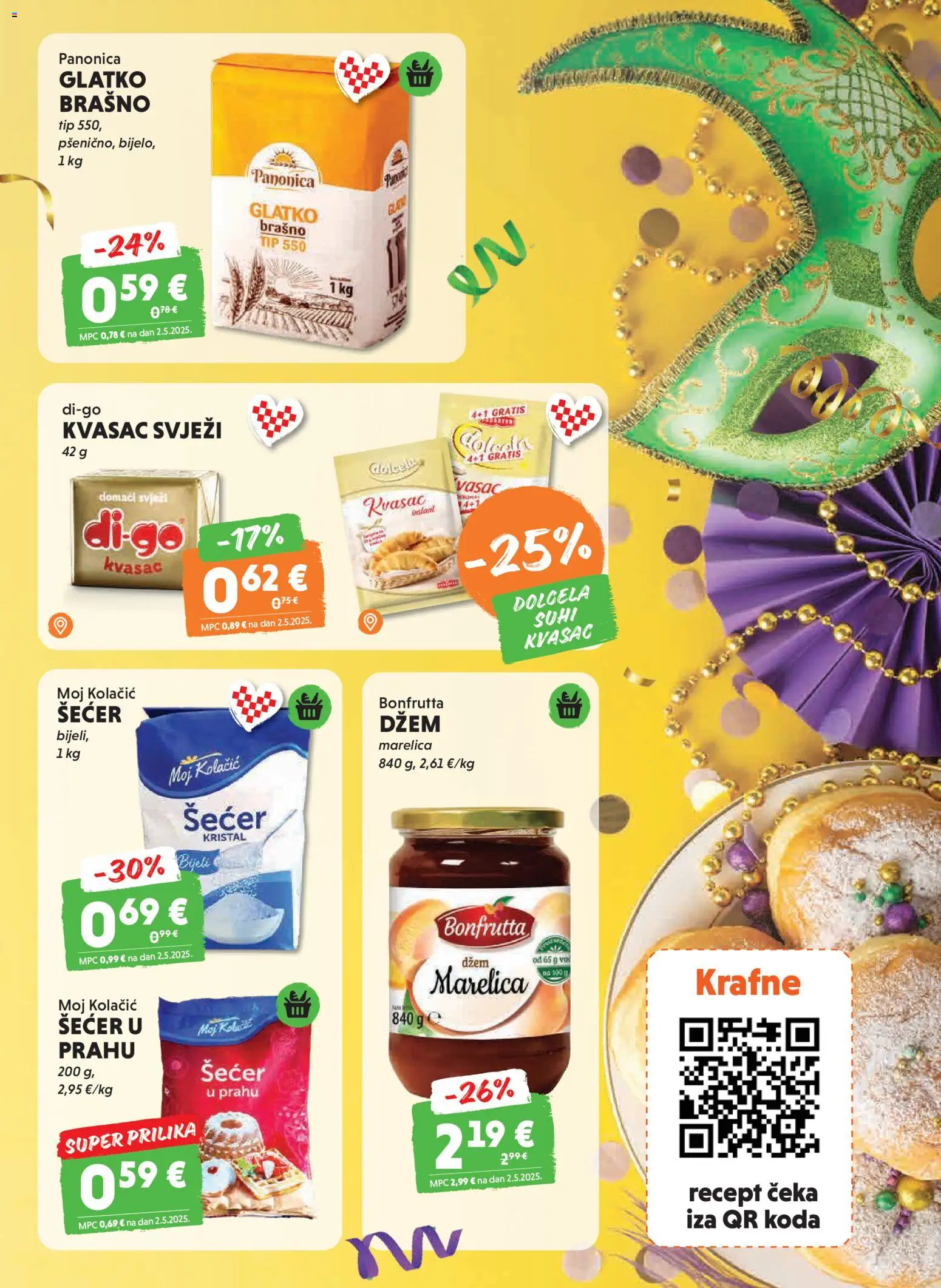 Studenac katalog | vrijedi od 11.02.2026 | Stranica: 9 | Proizvodi: Šećer kristal, Brašno, Džem, Kvasac