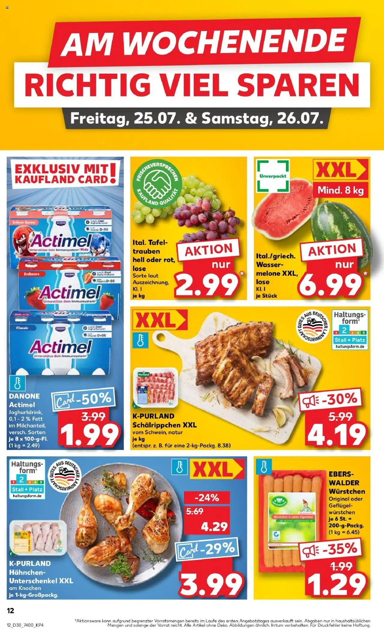 Kaufland prospekt Weißwasser	 - gültig ab dem 27.07.2025 | Seite: 27 | Produkte: Hahnchen, Trauben, Wasser, Melone