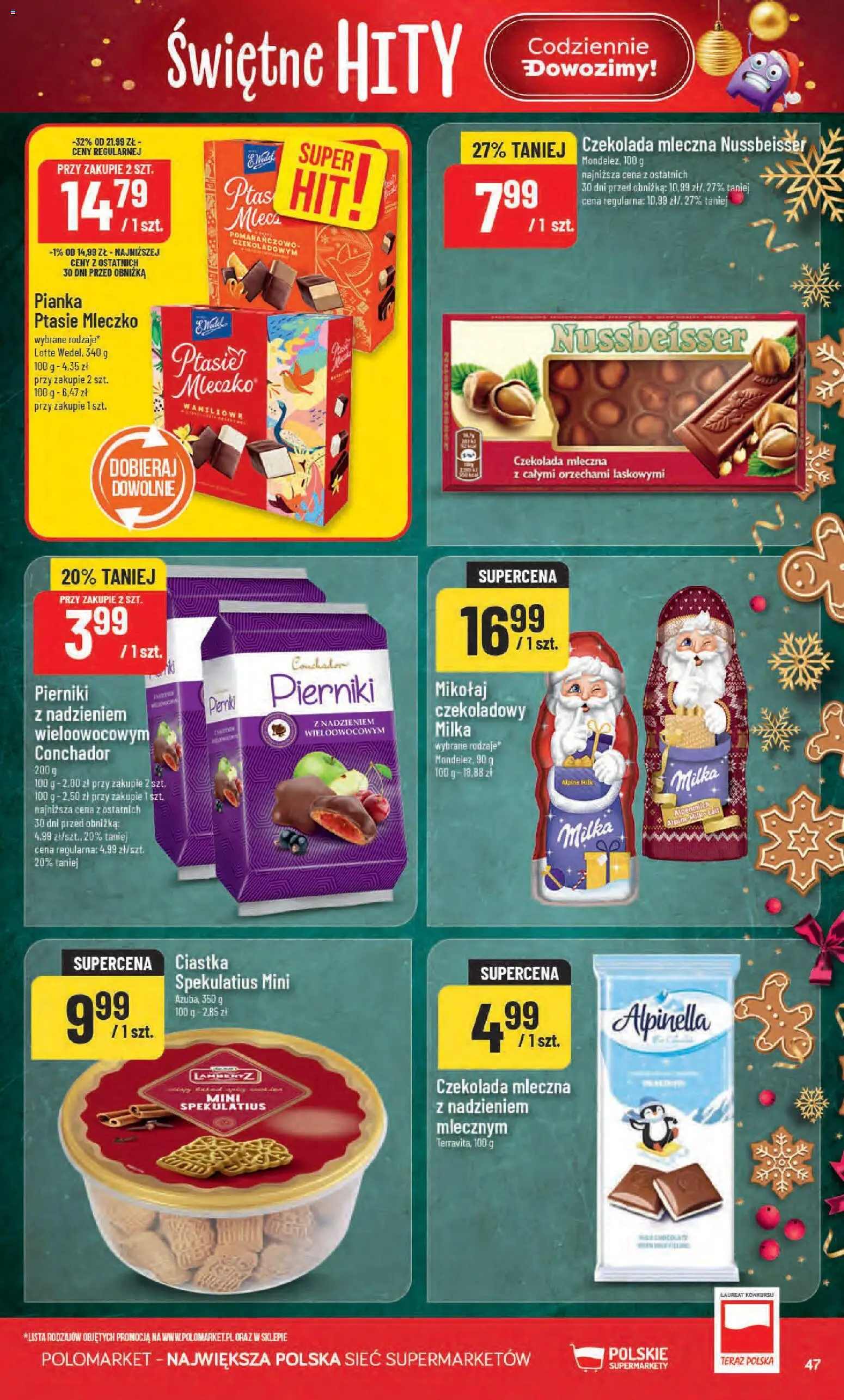 POLOmarket Black Friday od 26.11.2025 | Strona: 47 | Produkty: Milka, Ptasie mleczko, Czekolada, Ciastka