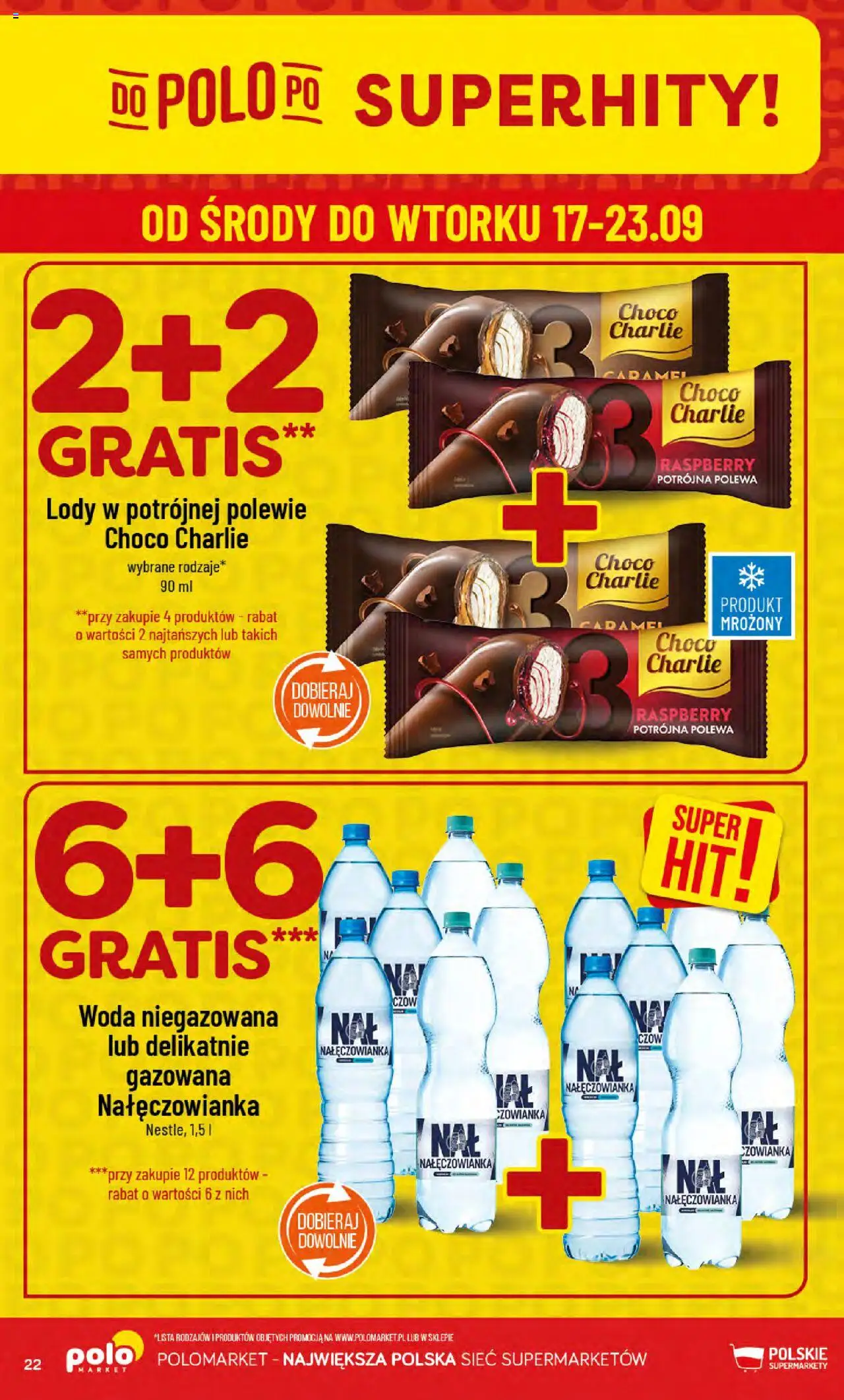 POLOmarket Gazetka od 17.09.2025 | Strona: 22 | Produkty: Woda niegazowana, Lody, Woda