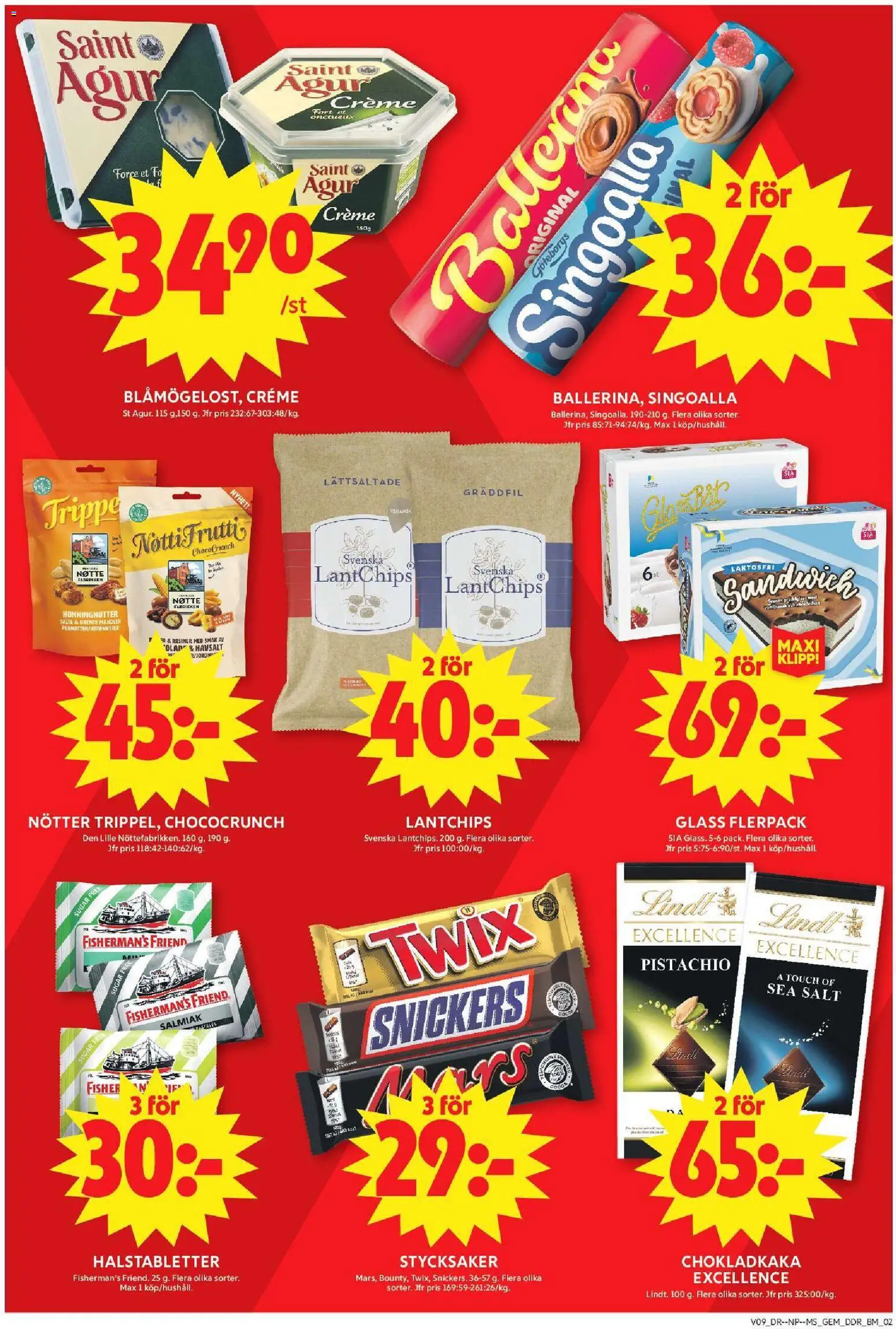 ICA Maxi reklamblad aktuell från 23.02.2026 | Sida: 10 | Produkter: Salt, Ballerina, Chokladkaka, Chips