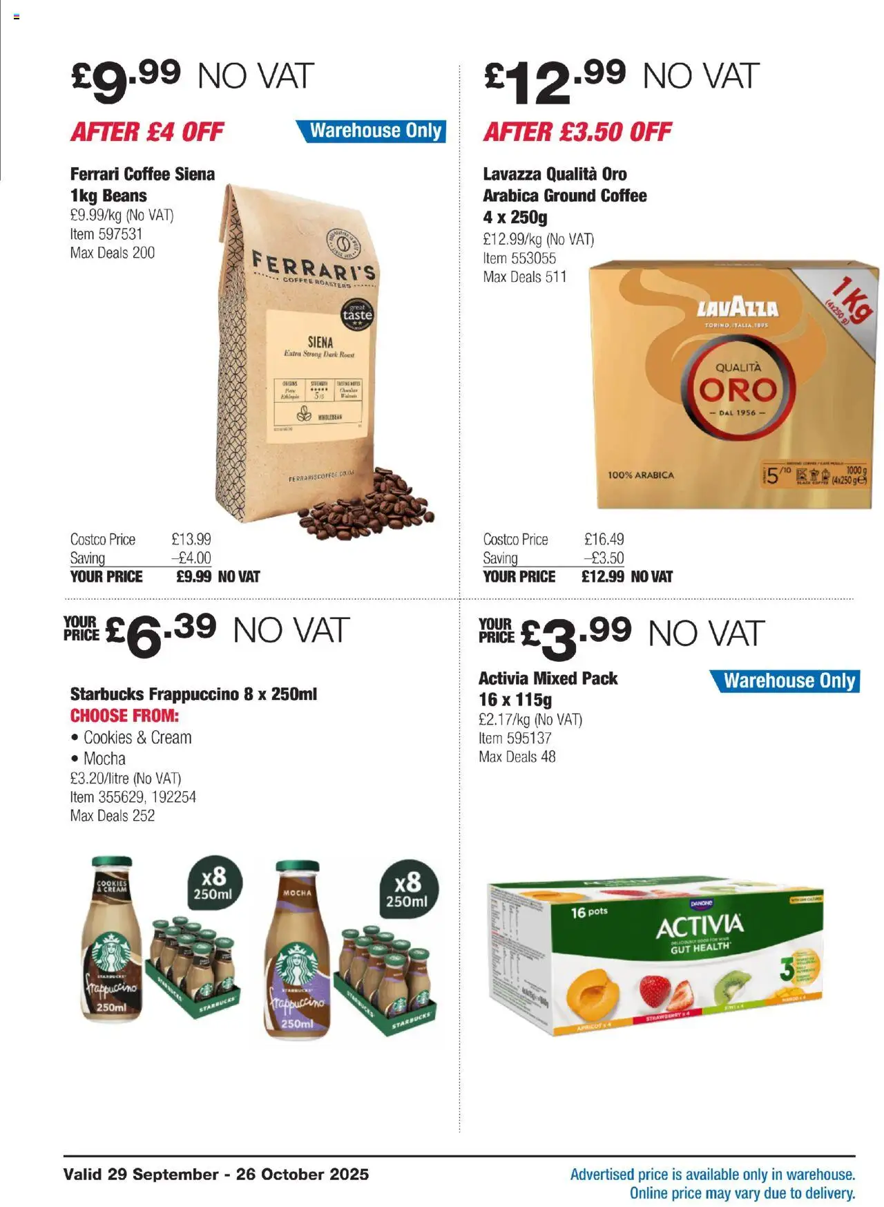 {H1} | Page: 18 | Products: Coffee, Cream, Cookies, Ground coffee