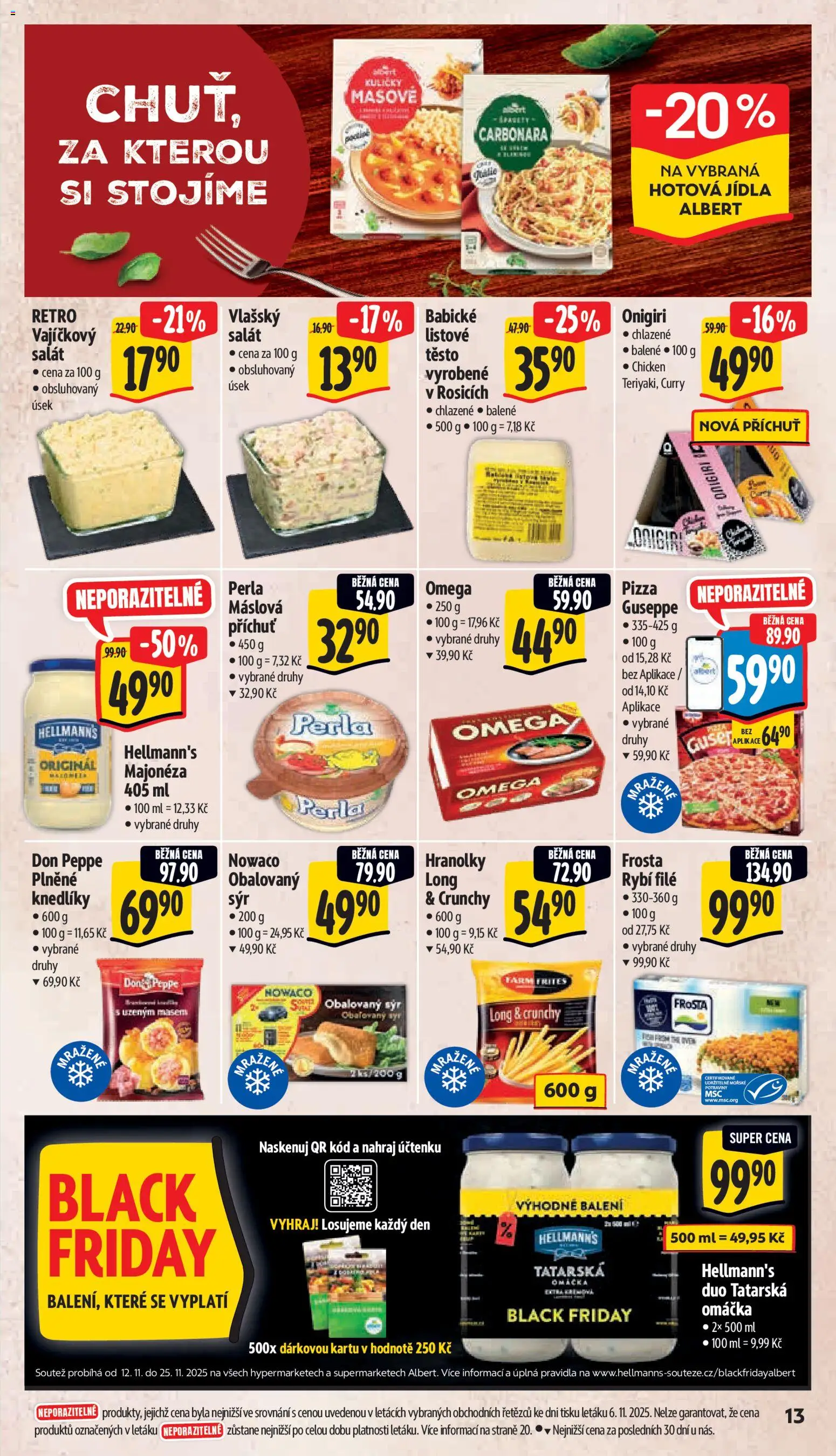 Albert Black Friday od 12.11.2025 | Strana: 22 | Produkty: Pizza, Perla, Kuličky, Těsto
