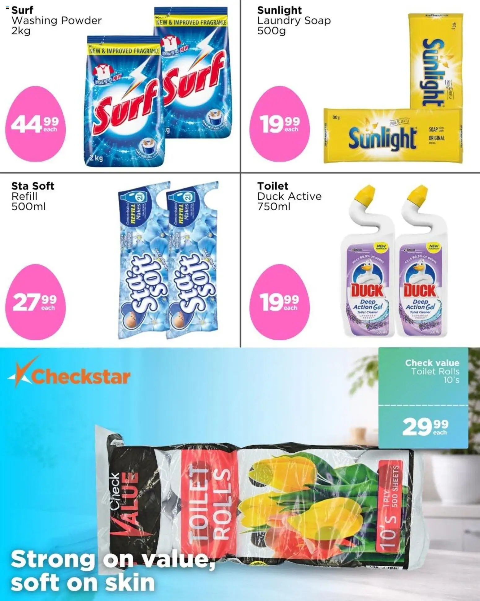 New Check Star catalogue – valid from 25.03.2026 | Page: 9 | Products: Toilet, Powder, Soap, Peach