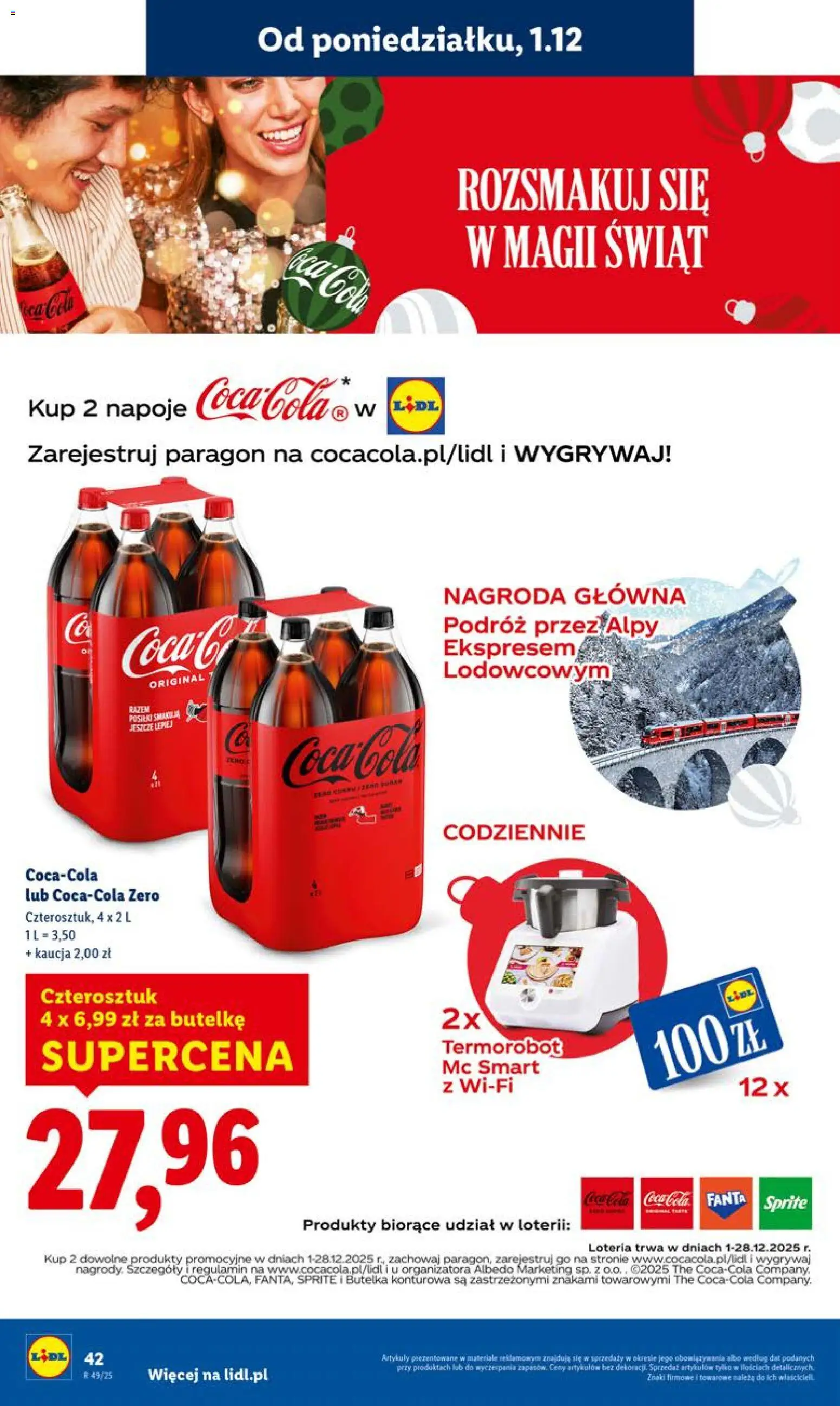 Lidl Gazetka od 01.12.2025 | Strona: 44 | Produkty: Napoje, Sprite