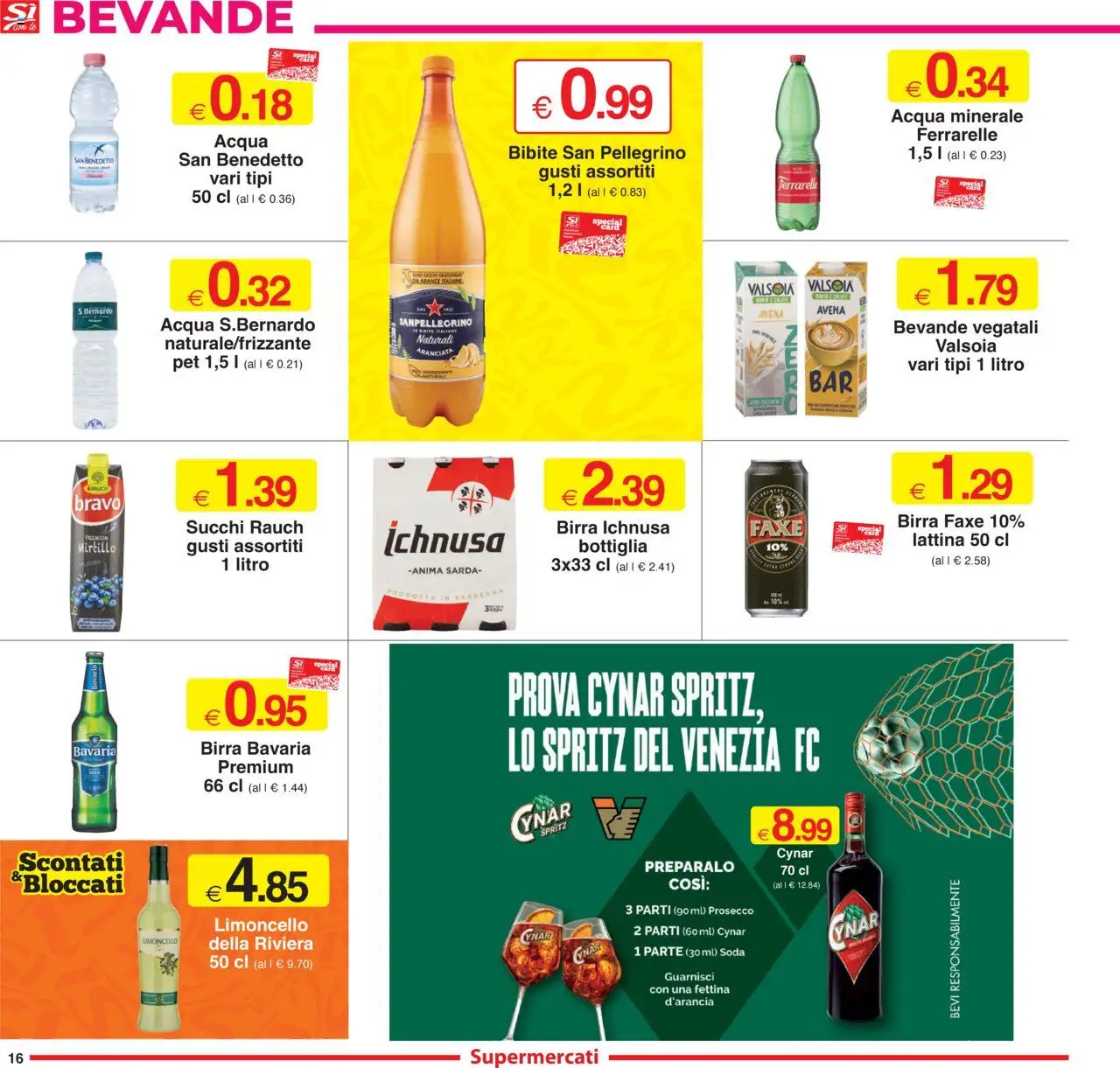 Volantino Sì con Te del 31.07.2025 | Pagina: 16 | Prodotti: Birra, Acqua minerale, Ferrarelle, Bottiglia