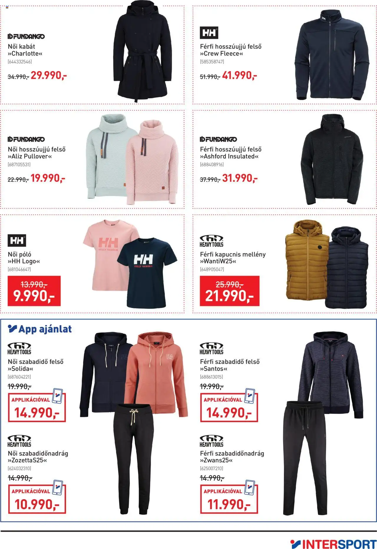 Intersport akciós ujság - amely érvényes a következő dátumtól: 14.10.2025 | Oldal: 5 | Termékek: Női kabát, Női póló, Mellény, Kabát