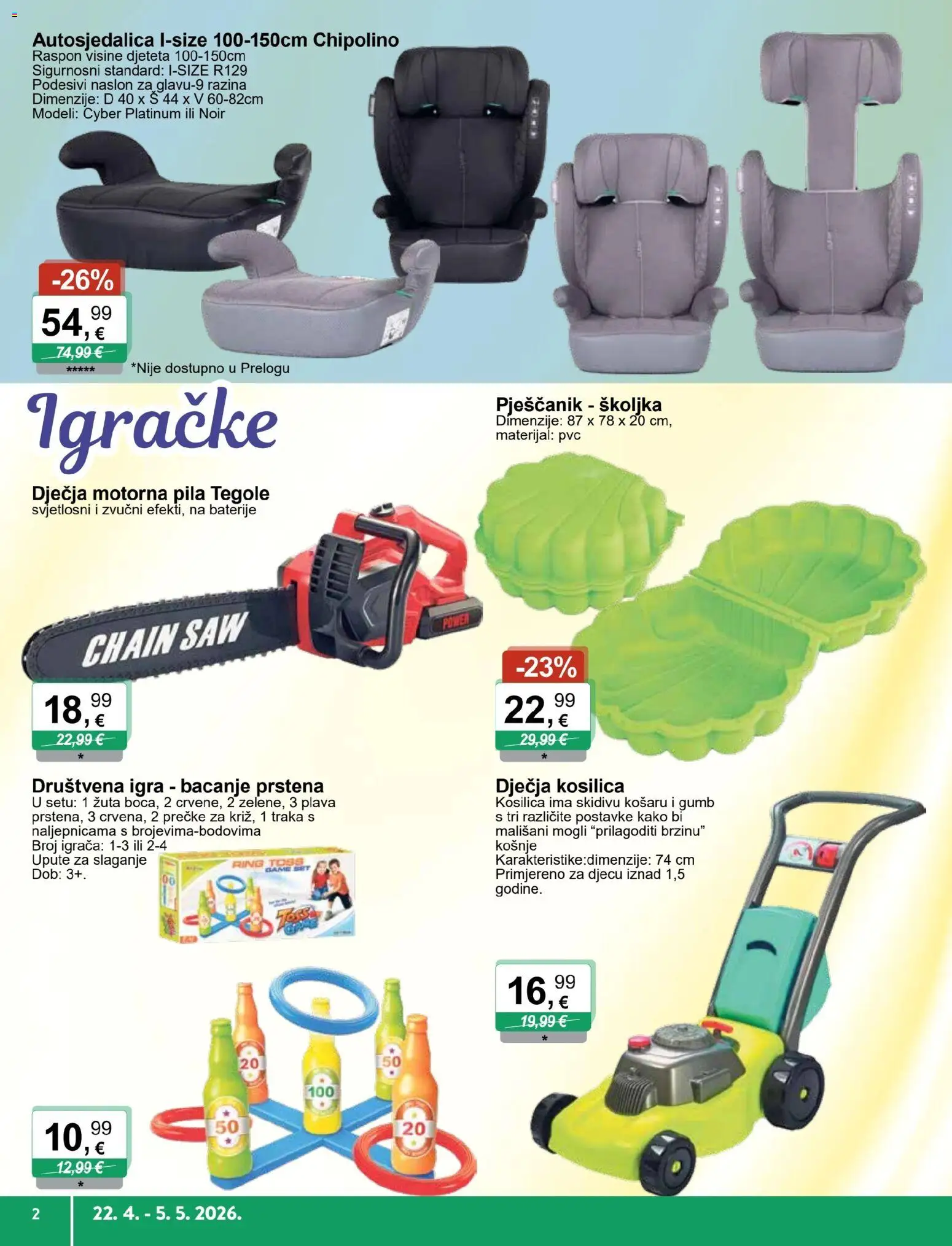 KTC katalog | vrijedi od 22.04.2026 | Stranica: 2 | Proizvodi: Kosilica, Baterije, Pila, Igra