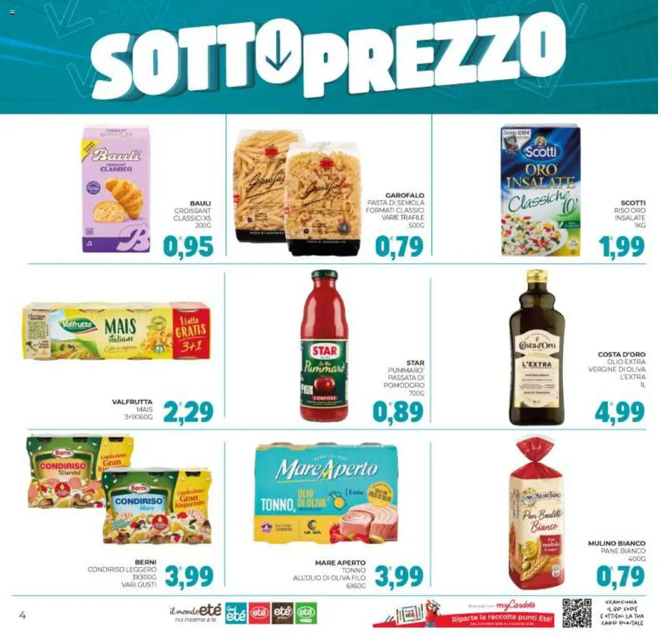 Volantino Eté del 05.08.2025 | Pagina: 4 | Prodotti: Riso, Pasta, Tonno, Croissant