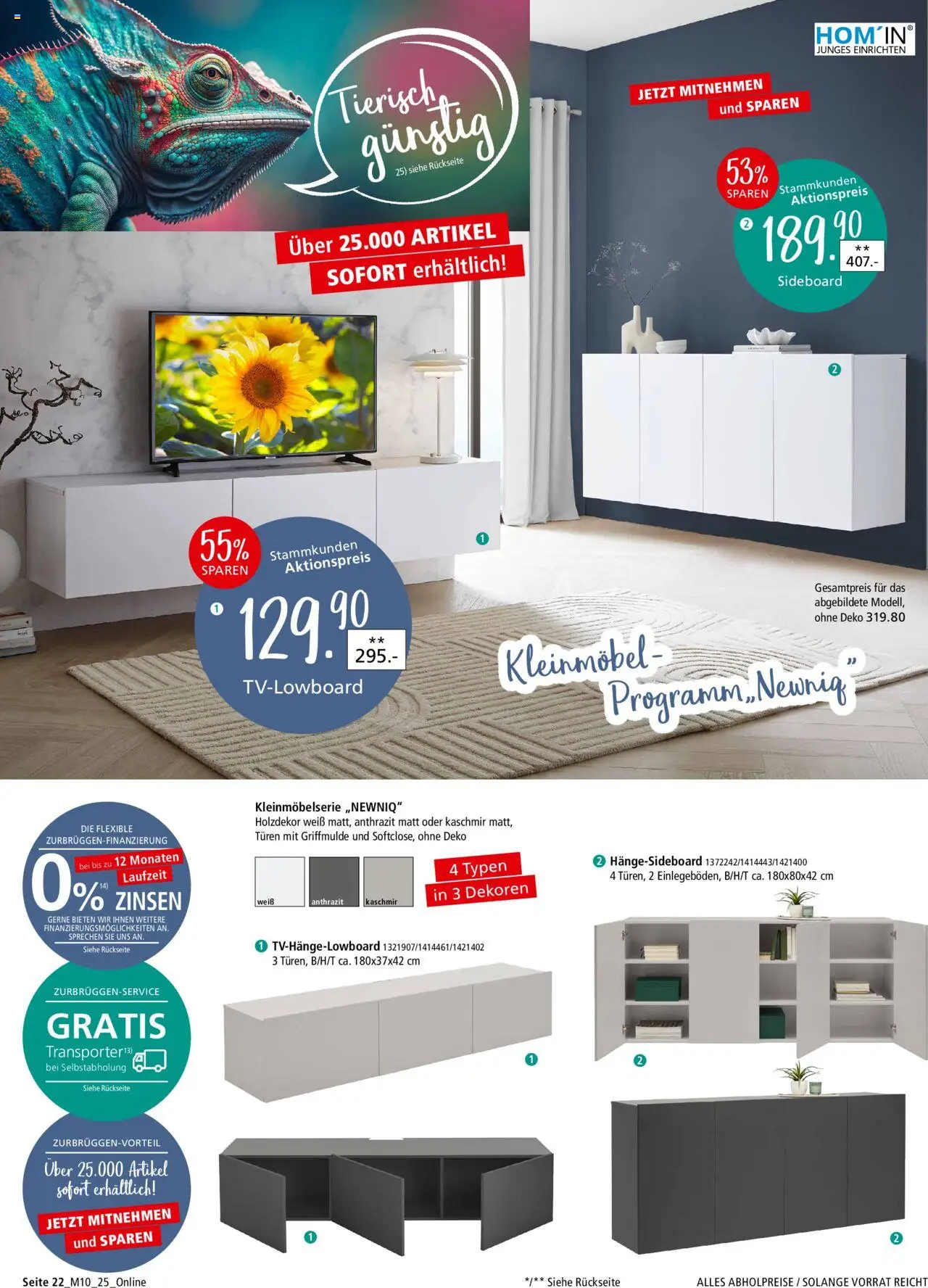 Zurbrüggen - Junges Wohnen - gültig ab dem 09.08.2025 | Seite: 22 | Produkte: Sideboard