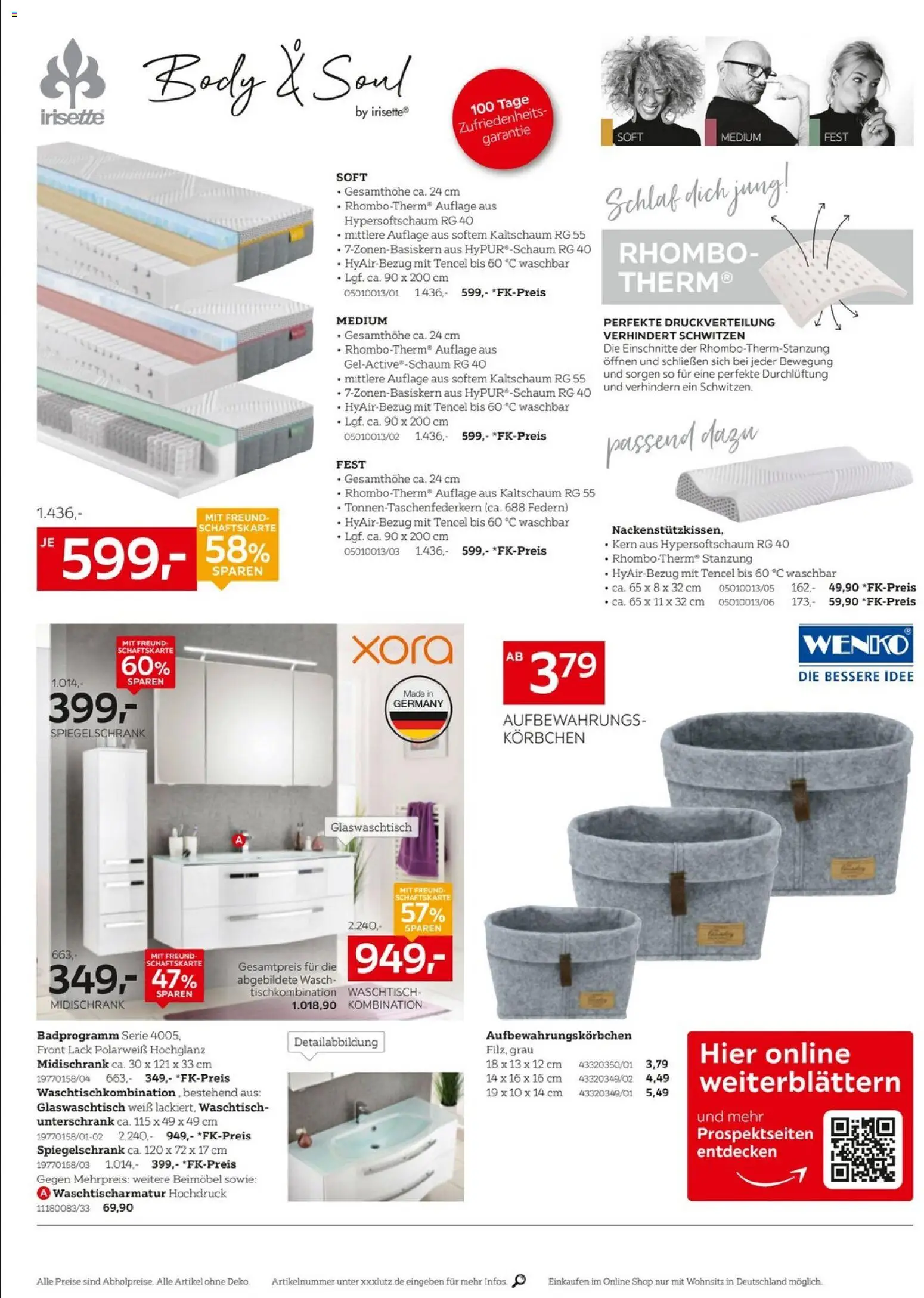 XXXLutz Nr. 1 beim Preis – gültig ab 04.04.2026 | Seite: 12 | Produkte: Waschtisch, Spiegelschrank, Unterschrank, Midischrank