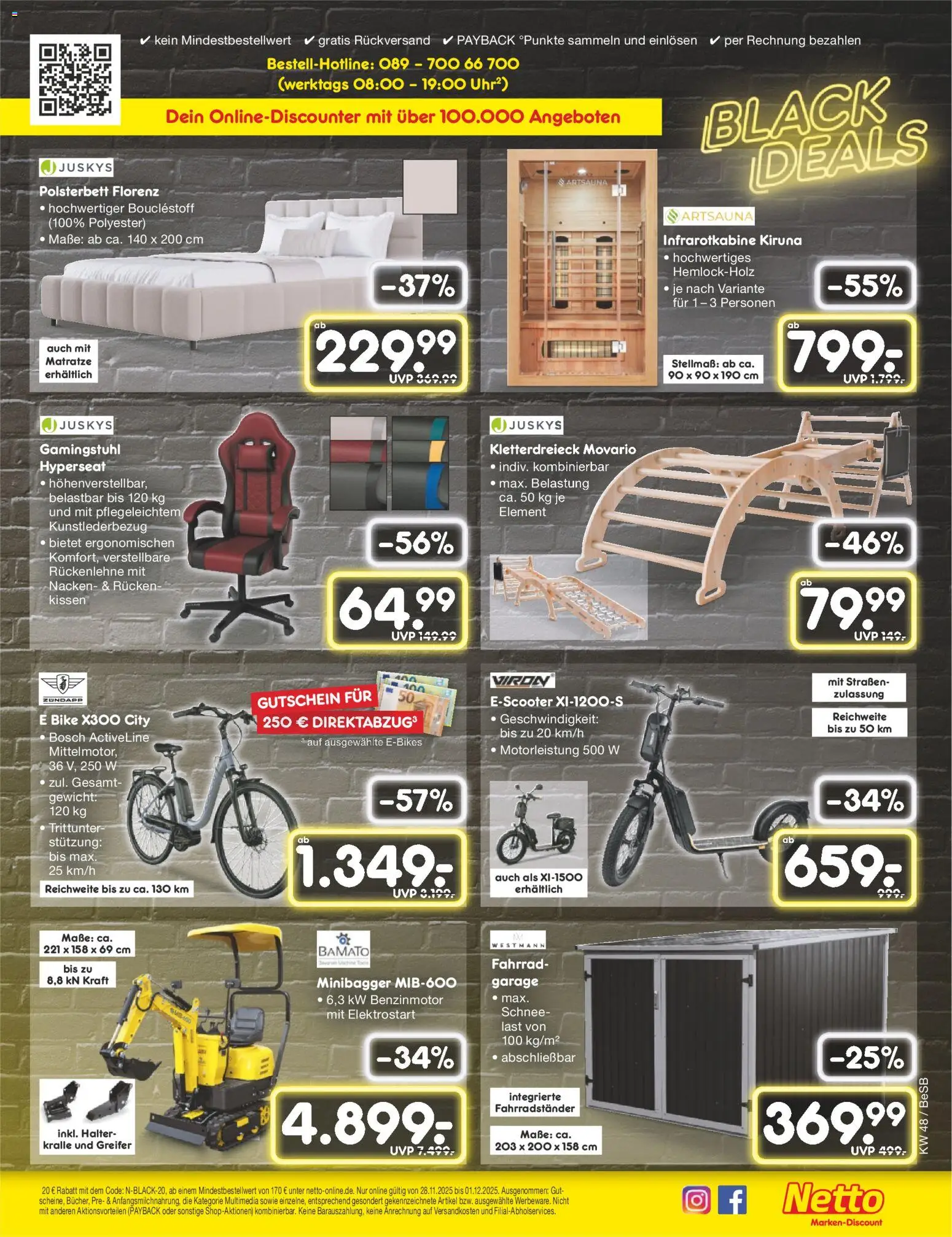 Netto Marken-Discount - Black Friday – gültig ab 24.11.2025 | Seite: 27 | Produkte: Bosch, Gewicht, Kissen, Gamingstuhl