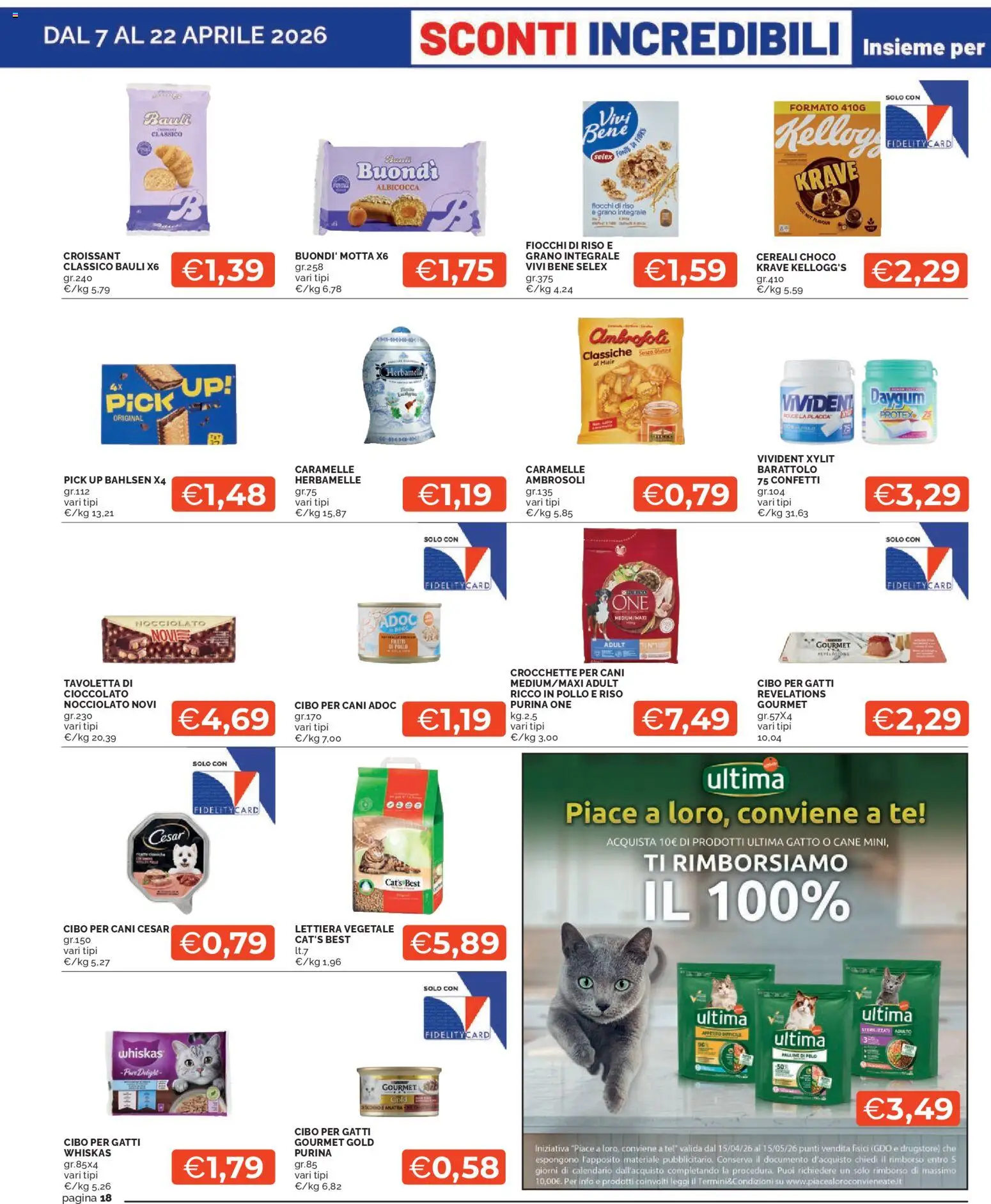 Volantino Mercatò del 07.04.2026 | Pagina: 18 | Prodotti: Riso, Caramelle, Cereali, Croissant
