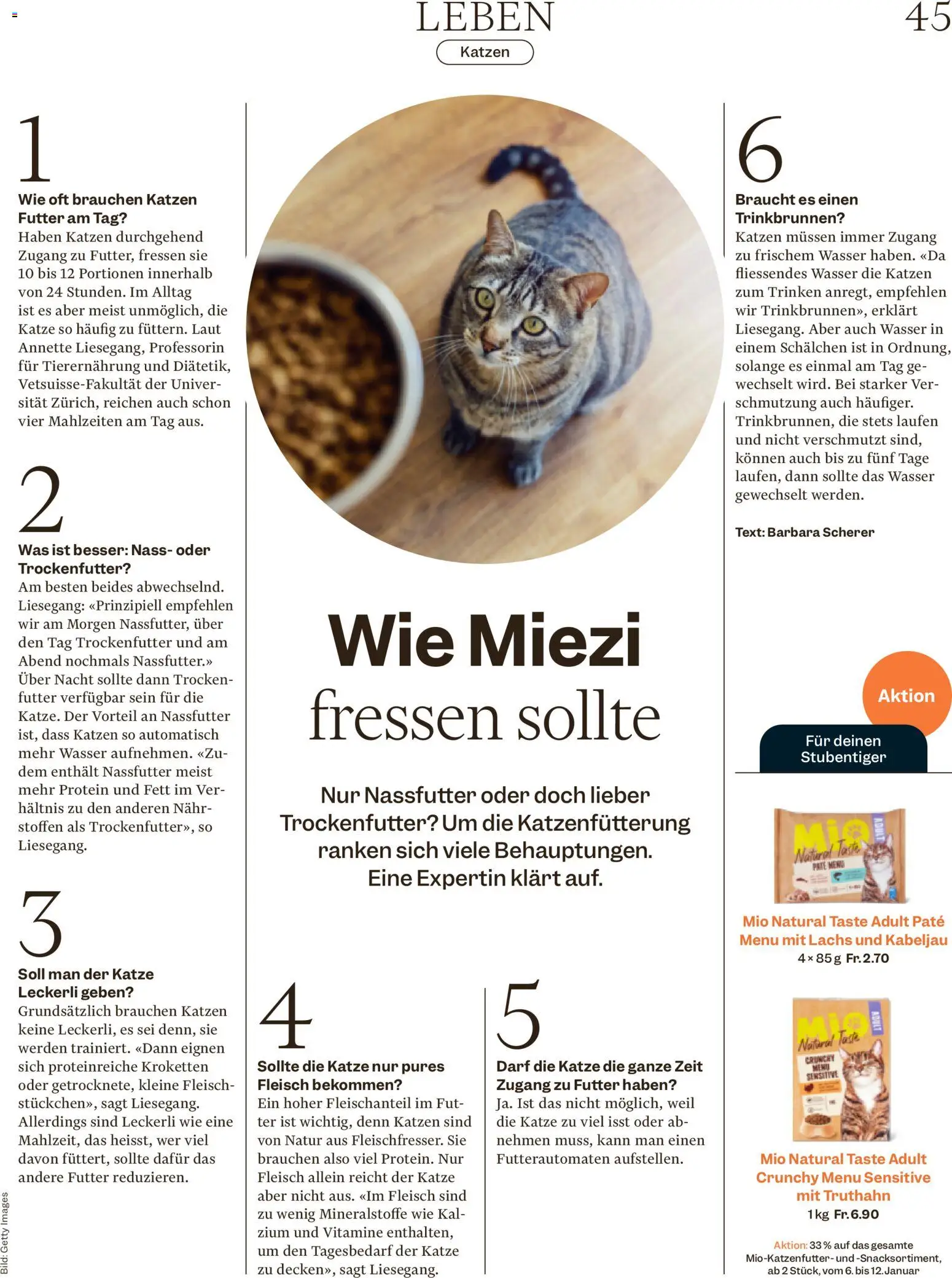 Migros - Magazin – gültig ab 05.01.2026 | Seite: 45 | Produkte: Lachs, Wasser