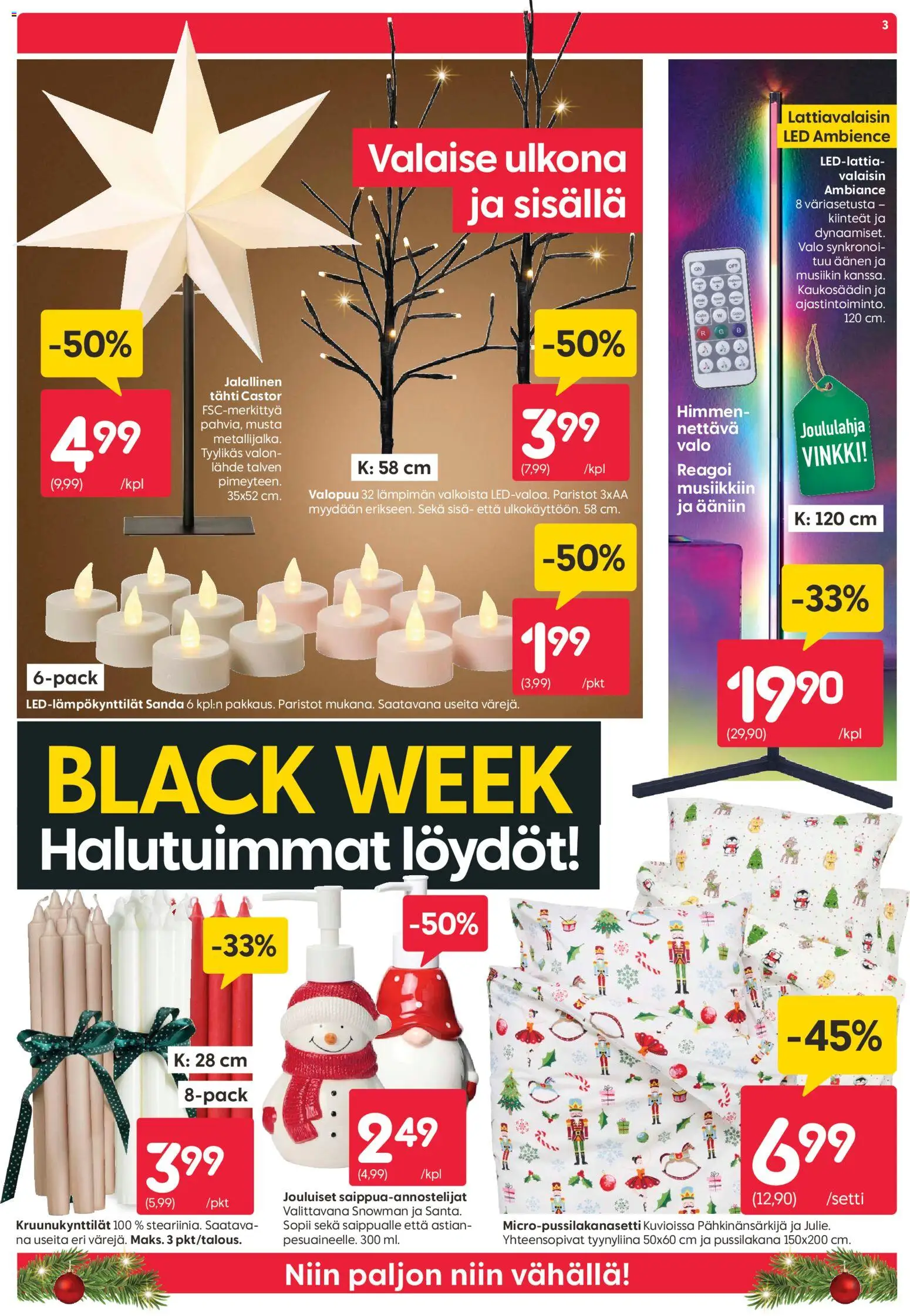 Rusta - Black Friday – voimassa 24.11.2025 alkaen | Sivu: 3 | Tuotteet: Kaukosäädin, Paristot, Tyynyliina