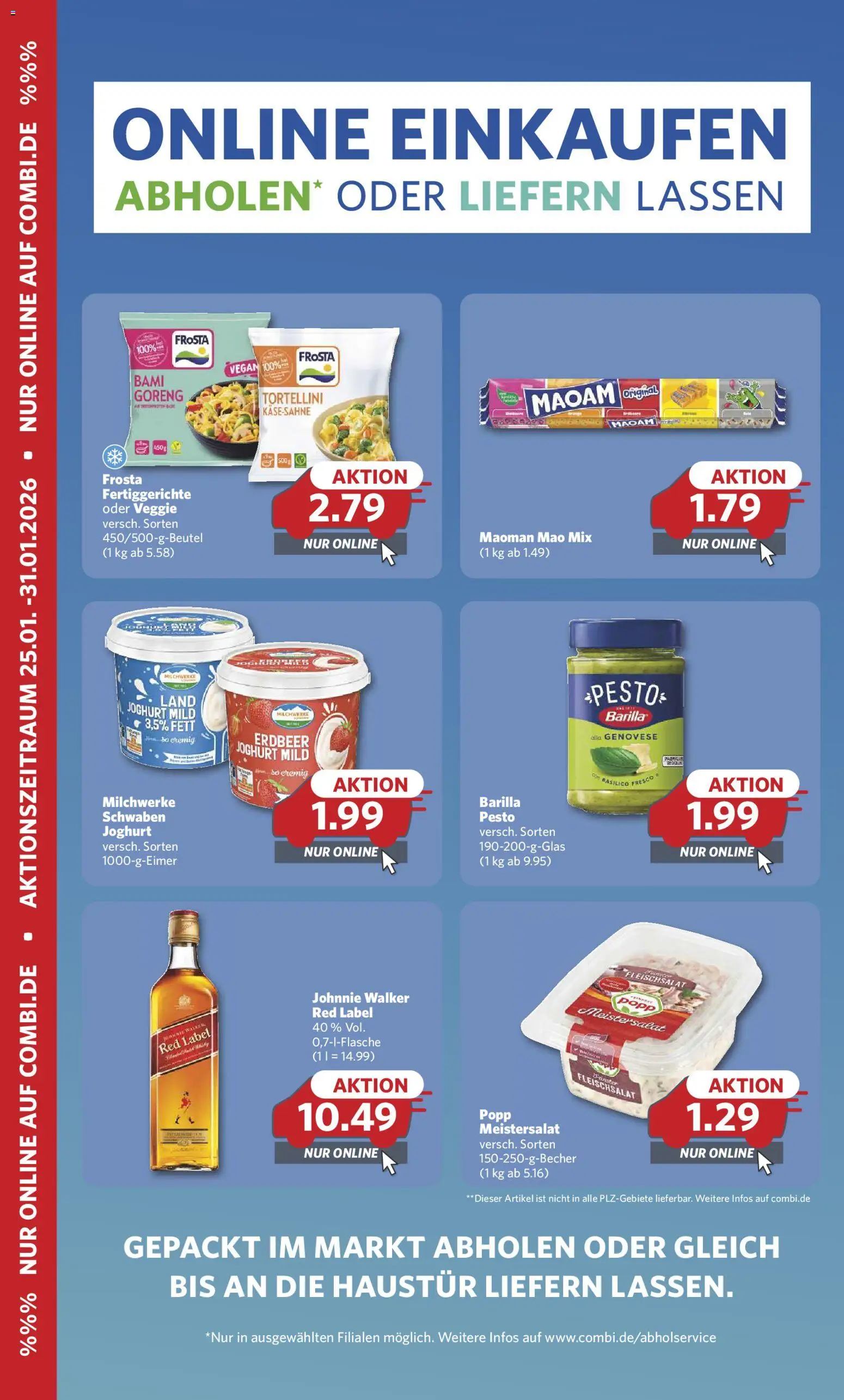 Combi Prospekt 	 – gültig ab 26.01.2026 | Seite: 25 | Produkte: Joghurt, Frosta, Fertiggerichte, Johnnie walker