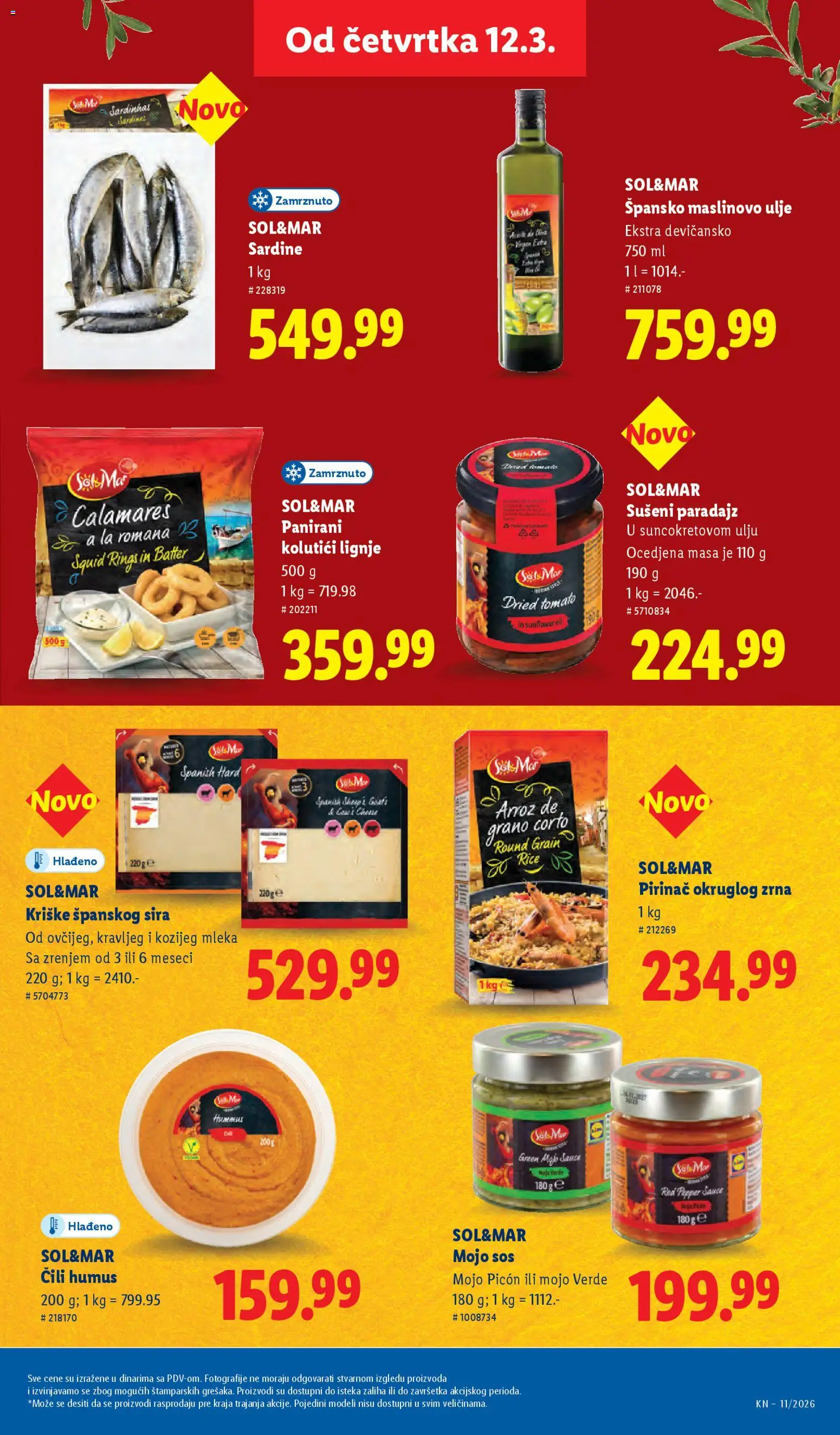 Lidl katalog - važi od 12.03.2026 | Strana: 45 | Proizvode: Hummus, Ulje, Paradajz, Pirinač