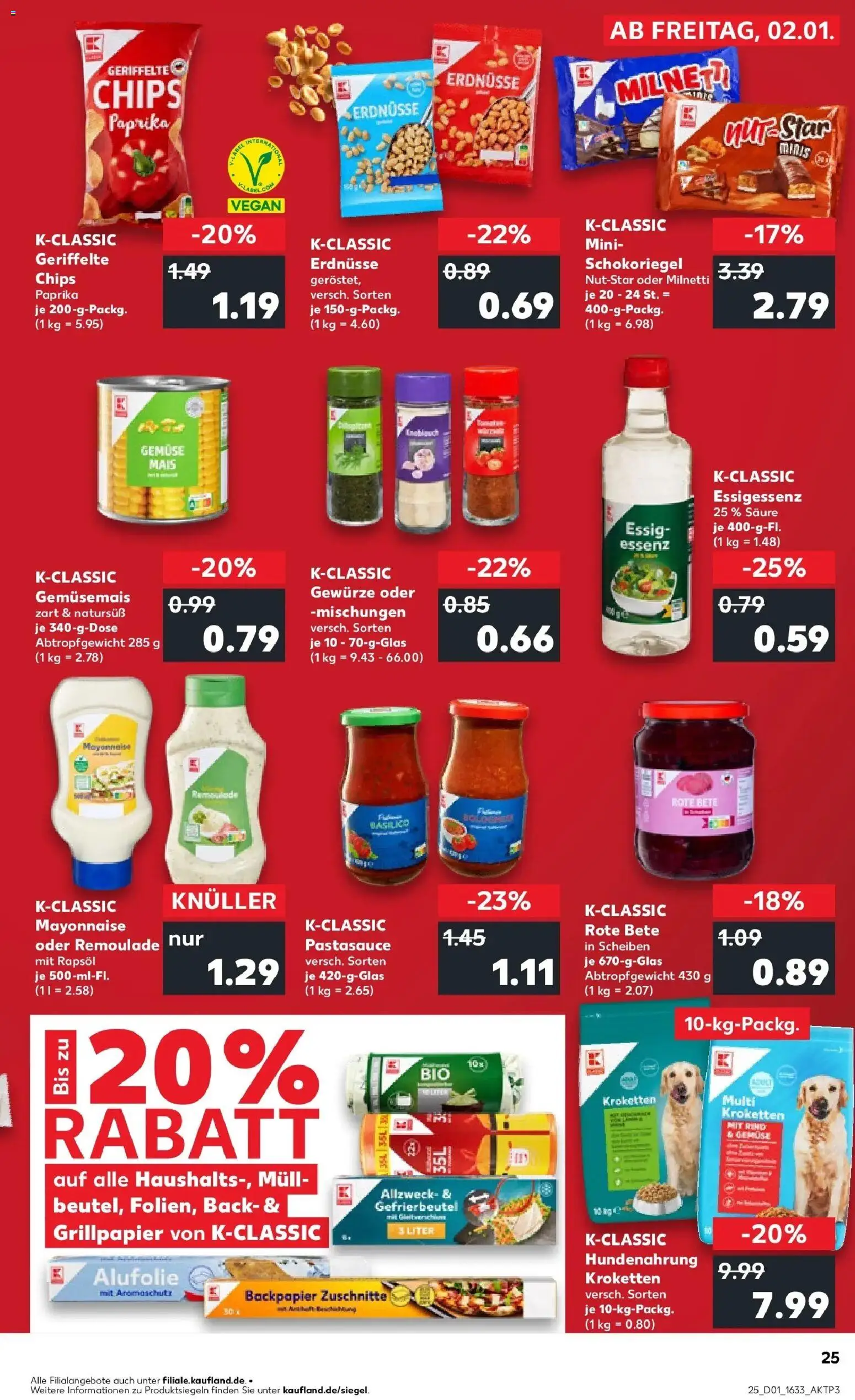 Kaufland prospekt Vilshofen An Der Donau	 – gültig ab 05.01.2026 | Seite: 25 | Produkte: Erdnüsse, Essig, Gemüse, Chips