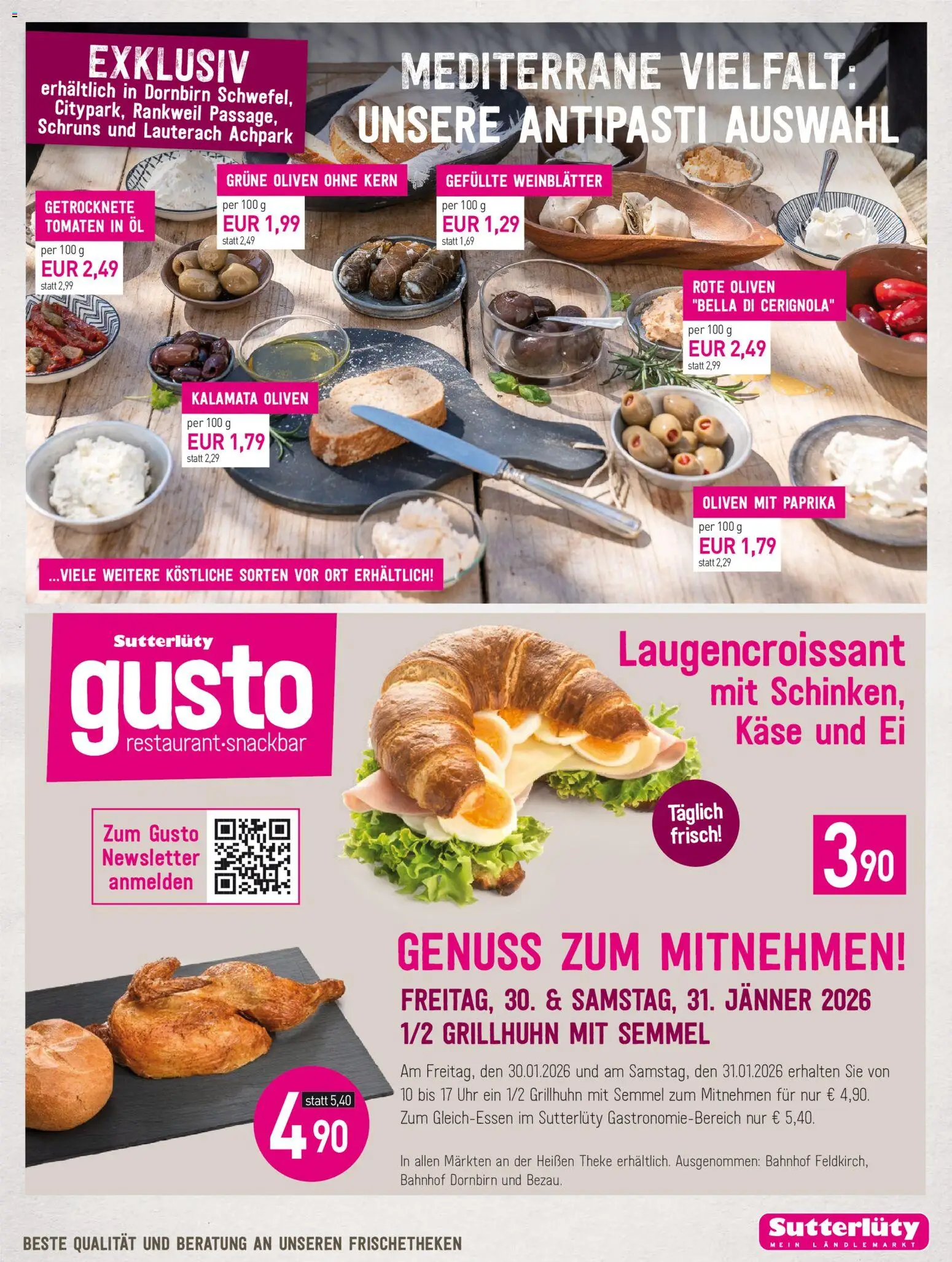 Sutterlüty Flugblatt gültig ab 29.01.2026 | Seite: 13 | Produkte: Uhr, Szeder, Käse, Öl
