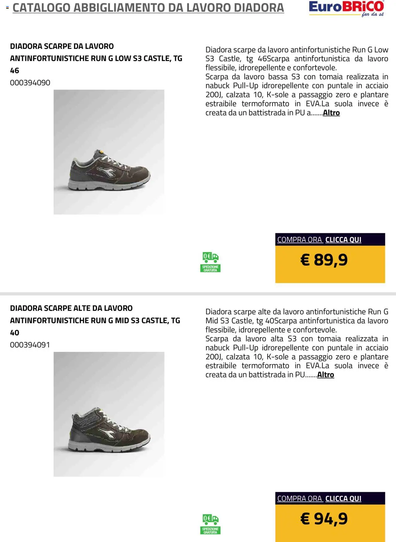Volantino Eurobrico del 23.07.2025 | Pagina: 37 | Prodotti: Scarpe