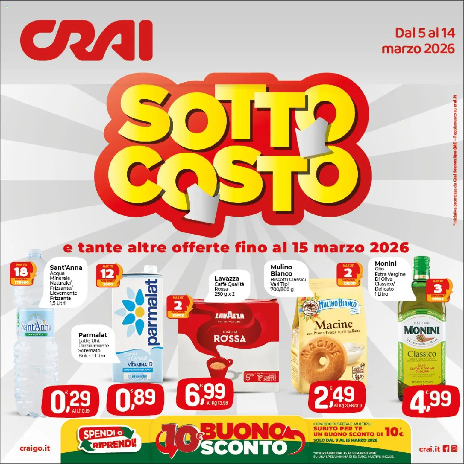 Volantino CRAI del 05.03.2026 | Pagina: 1 | Prodotti: Tè, Olio, Olive, Lavazza