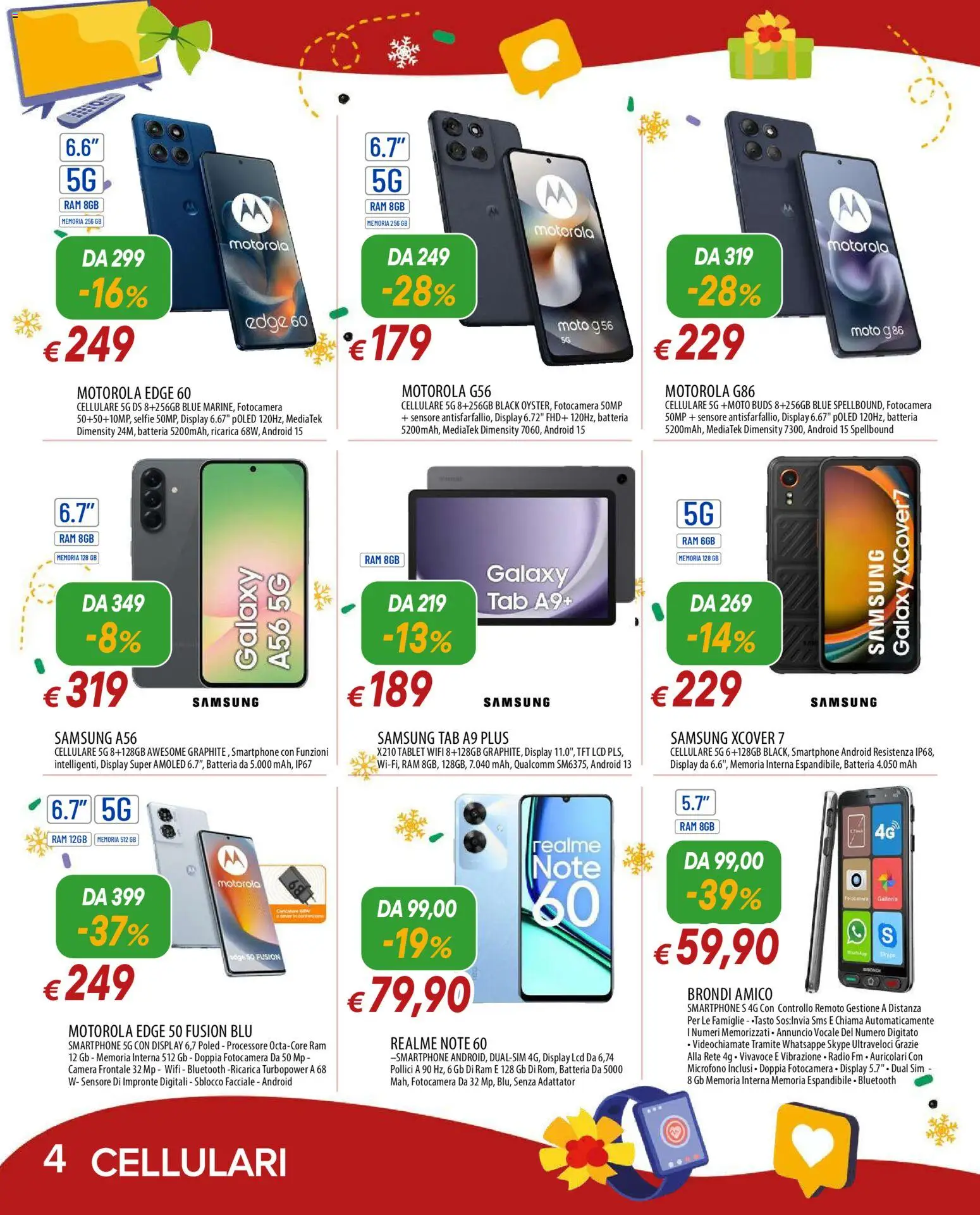 Volantino Galassia del 01.12.2025 | Pagina: 4 | Prodotti: Cellulare, Radio, Microfono, Batteria