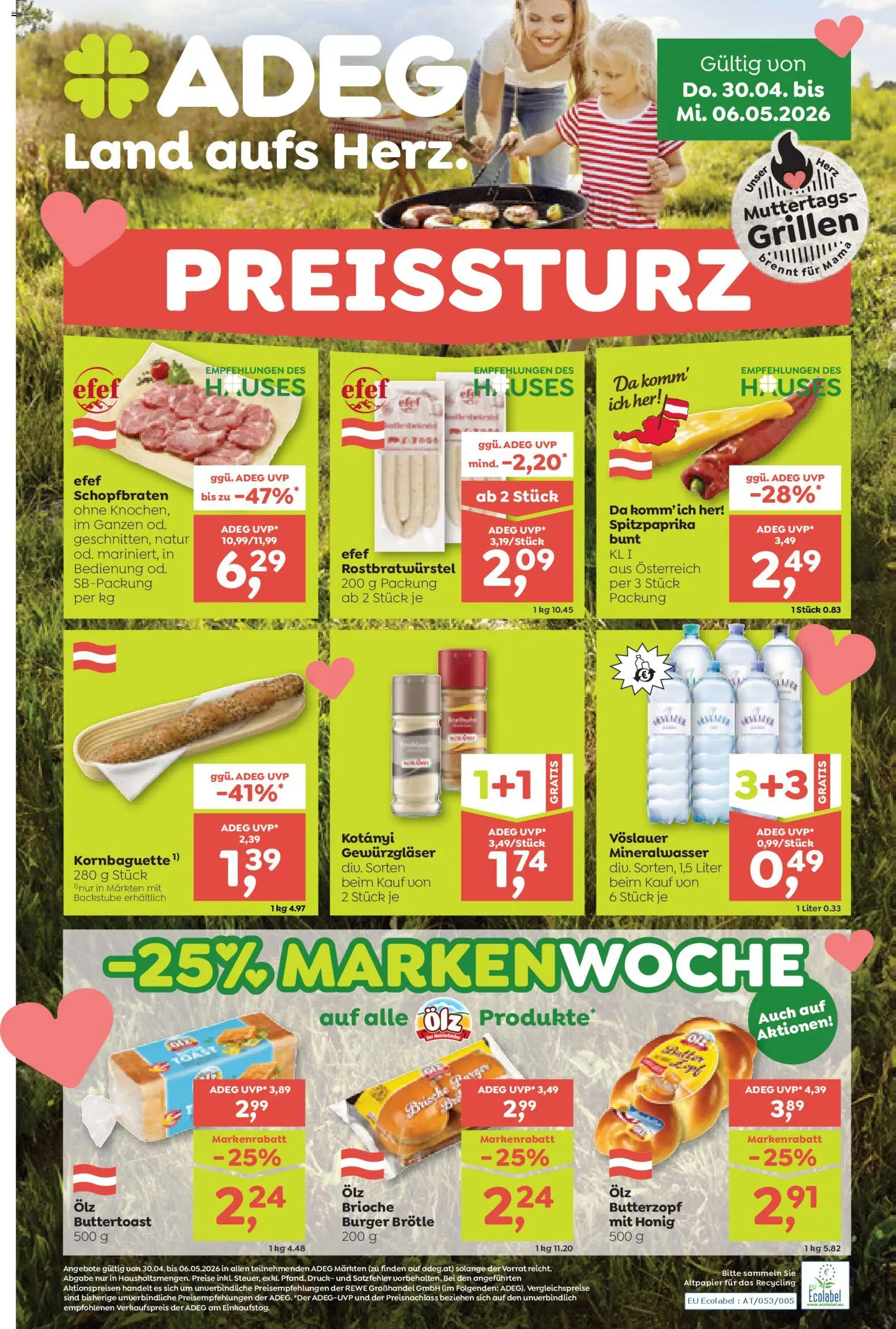 ADEG Flugblatt gültig ab 30.04.2026 | Seite: 1