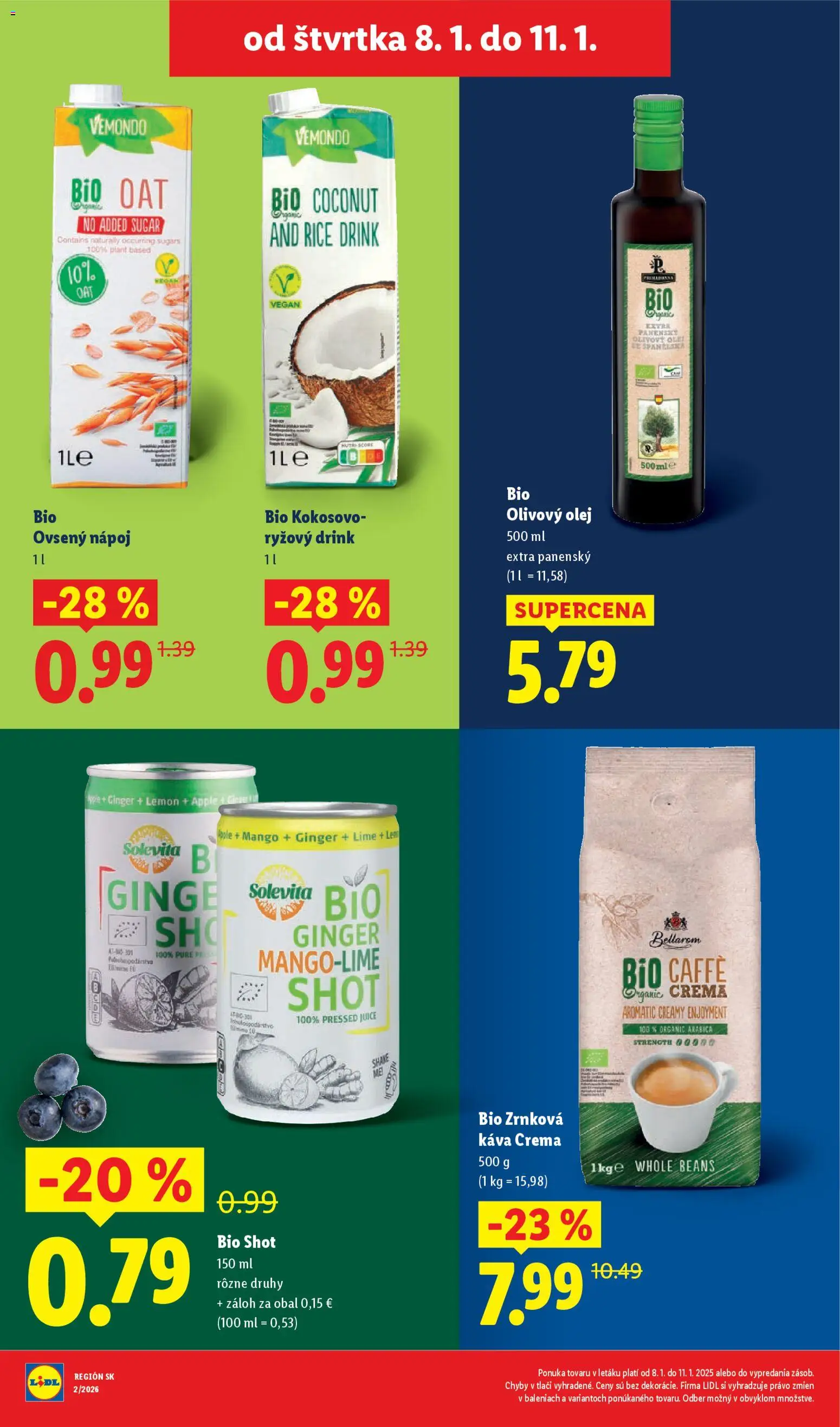 Nové Lidl akcie – leták je platný od 05.01.2026 | Strana: 59 | Produkty: Olej, Káva, Apple, Mango