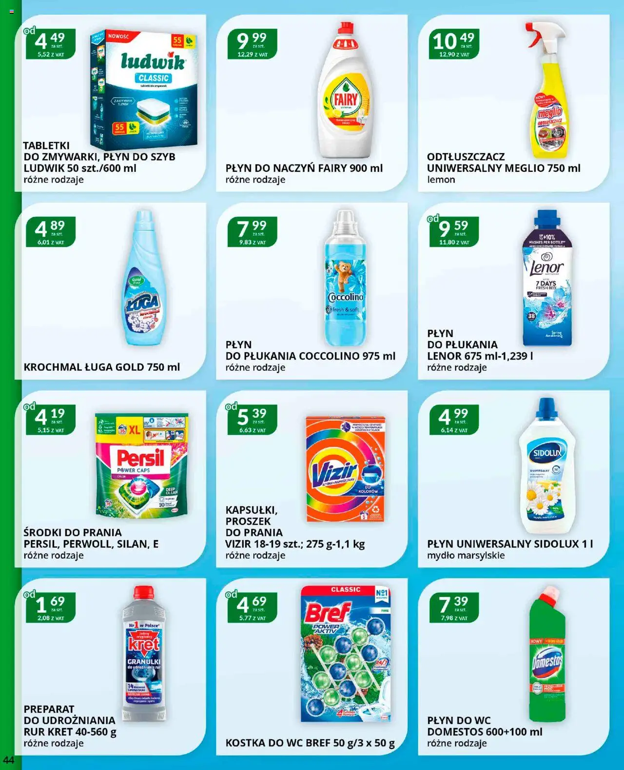 Eurocash Gazetka od 28.07.2025 | Strona: 44 | Produkty: Meglio, Persil, Fairy, Mydło