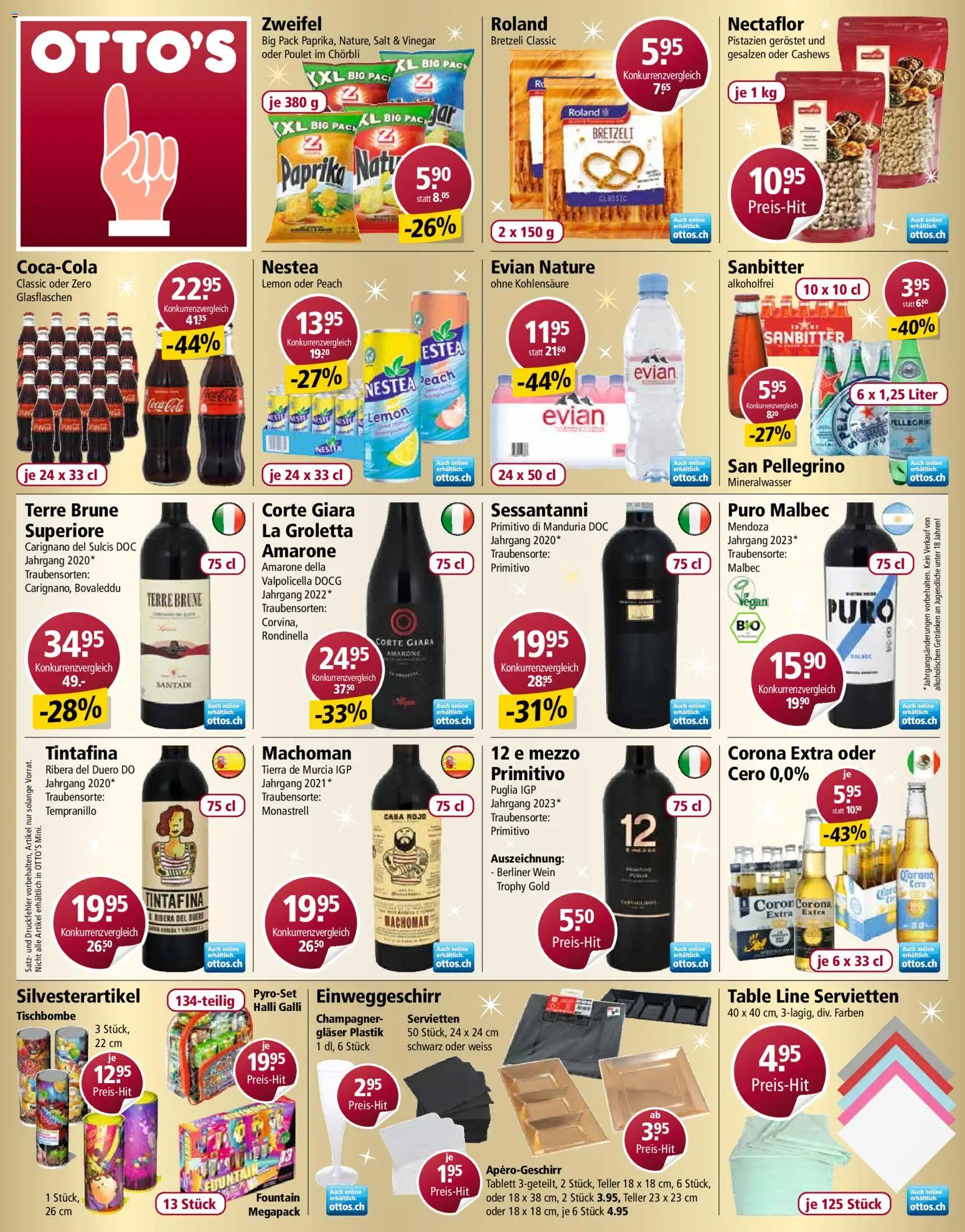Otto's Aktionen – gültig ab 15.12.2025 | Seite: 12 | Produkte: Coca Cola, Mineralwasser, Wein