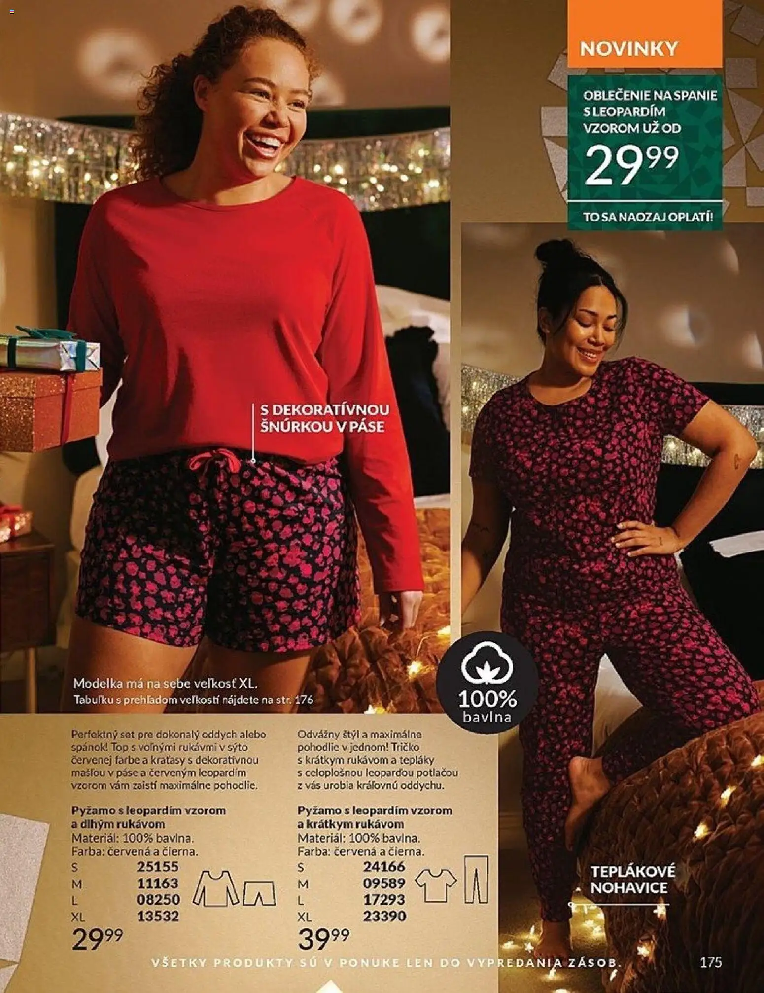 Nové Avon akcie – leták je platný od 01.12.2025 | Strana: 175 | Produkty: Tričko, Nohavice, Kraťasy, Pyžamo