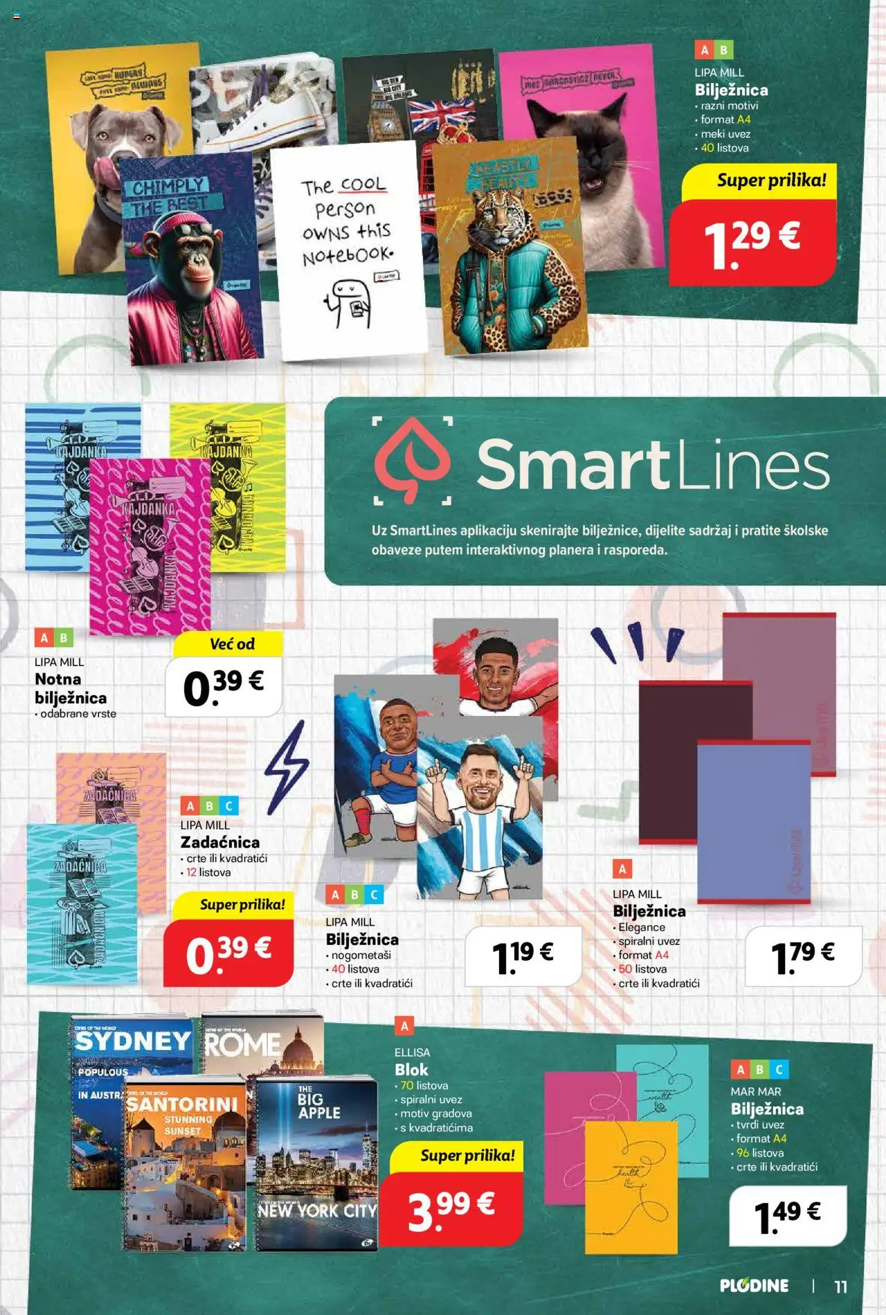 Plodine katalog | vrijedi od 13.08.2025 | Stranica: 11 | Proizvodi: Bilježnica