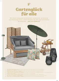 Tchibo Magazin Momente ab 23.03.2026 gültig | Seite: 29 | Produkte: Paravent, Barwagen, Sonnenschirm