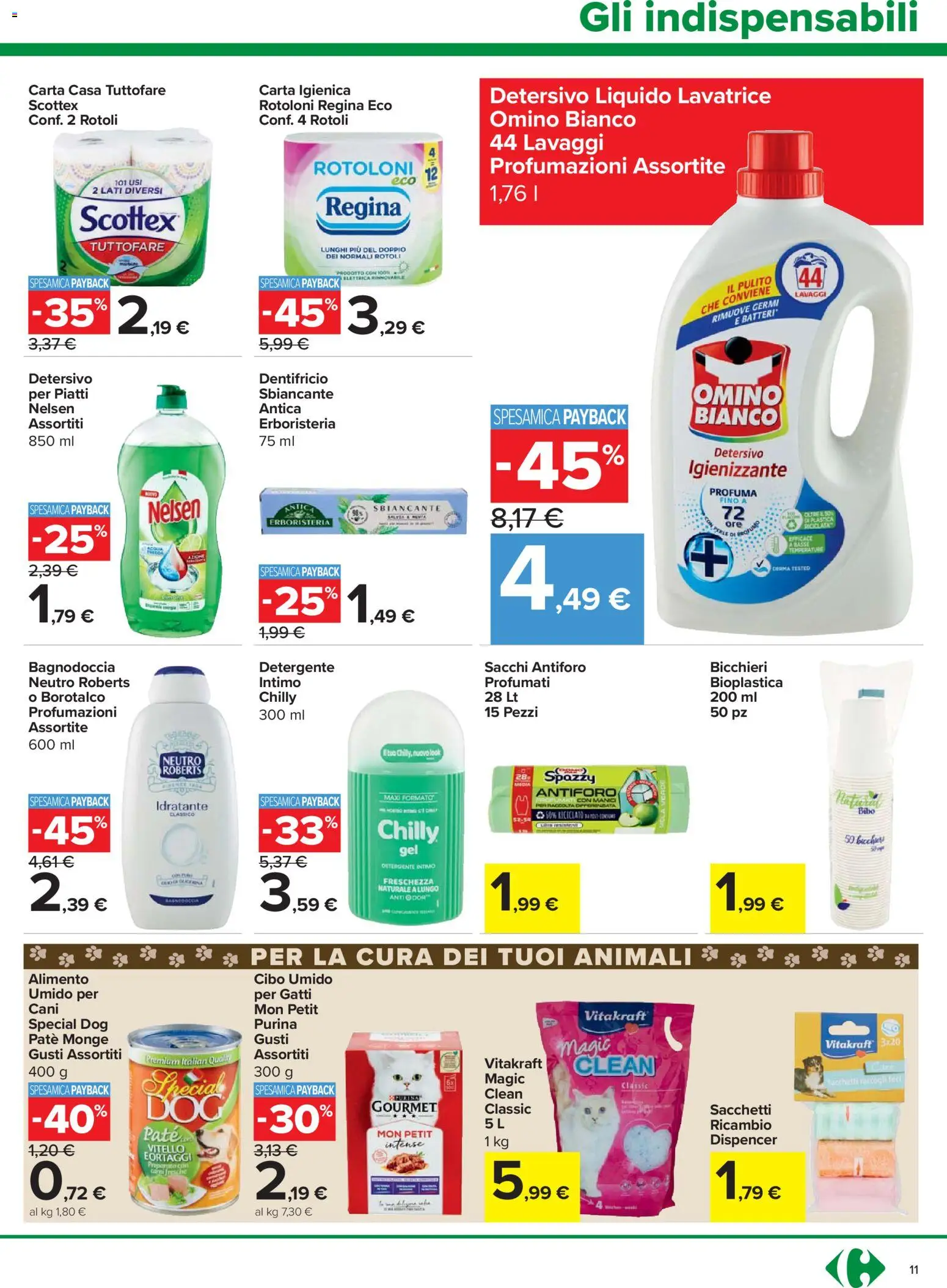 Volantino Carrefour del 02.01.2026 | Pagina: 11 | Prodotti: Carta igienica, Intimo, Vitello, Menta