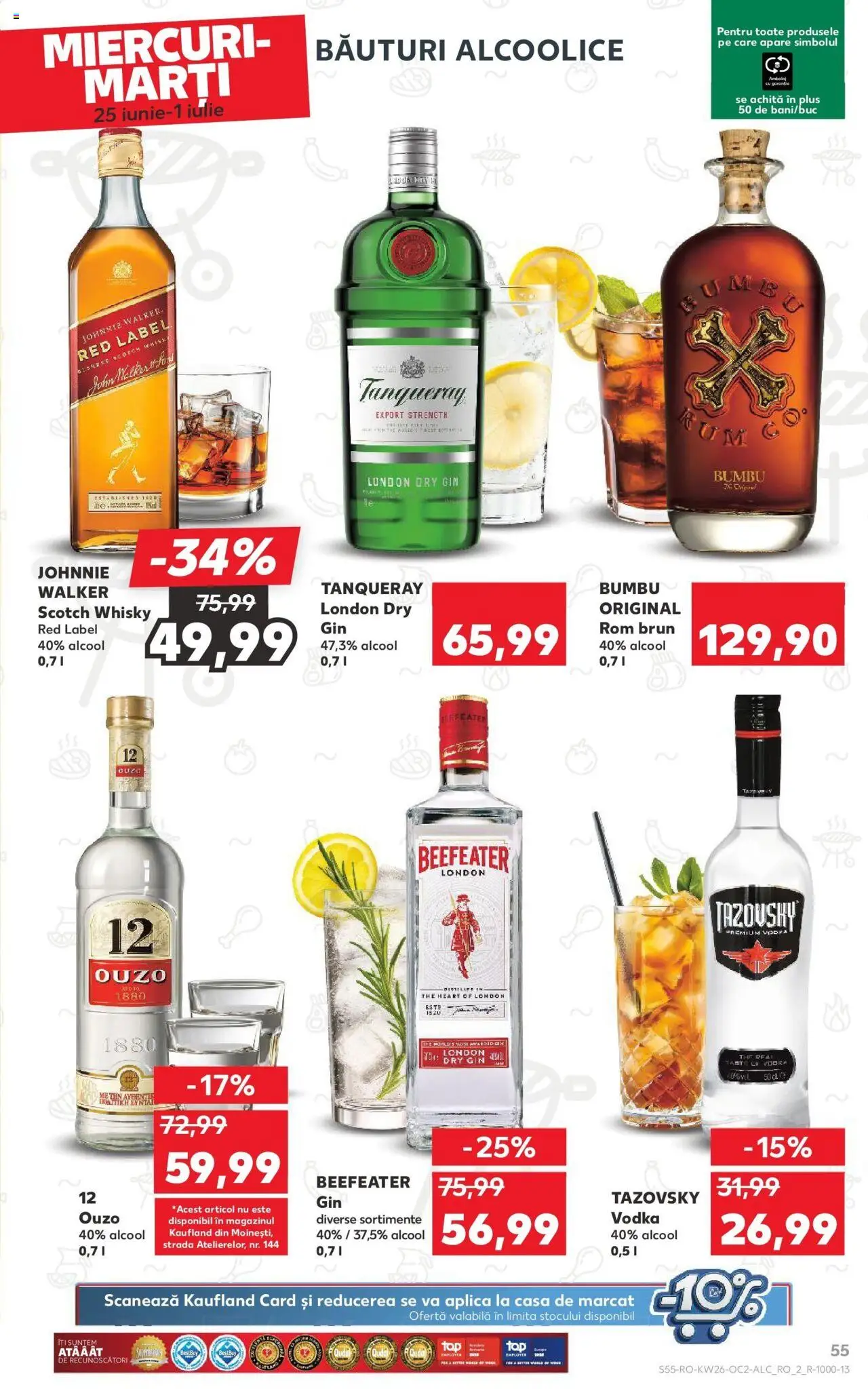Catalog Kaufland - Bucureşti – valabil de la 25.06.2025 | Pagină: 55 | Produse: Rom, Gin, Vodka