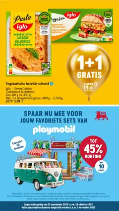 Pasta iglo vegetarische LASAGNE BOLOGNESE végétarienne, Vegetarische lasagne bolognese - Voorbeeld van een folder van Delhaize, geldig van 02.10.2025 | Pagina: 20