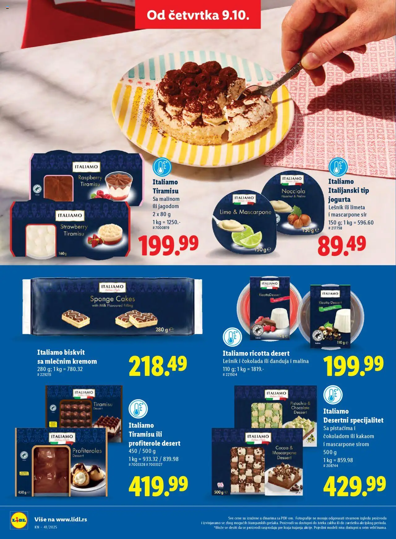 Lidl katalog - važi od 09.10.2025 | Strana: 42 | Proizvode: Praline, Malina, Mascarpone, Čokolada